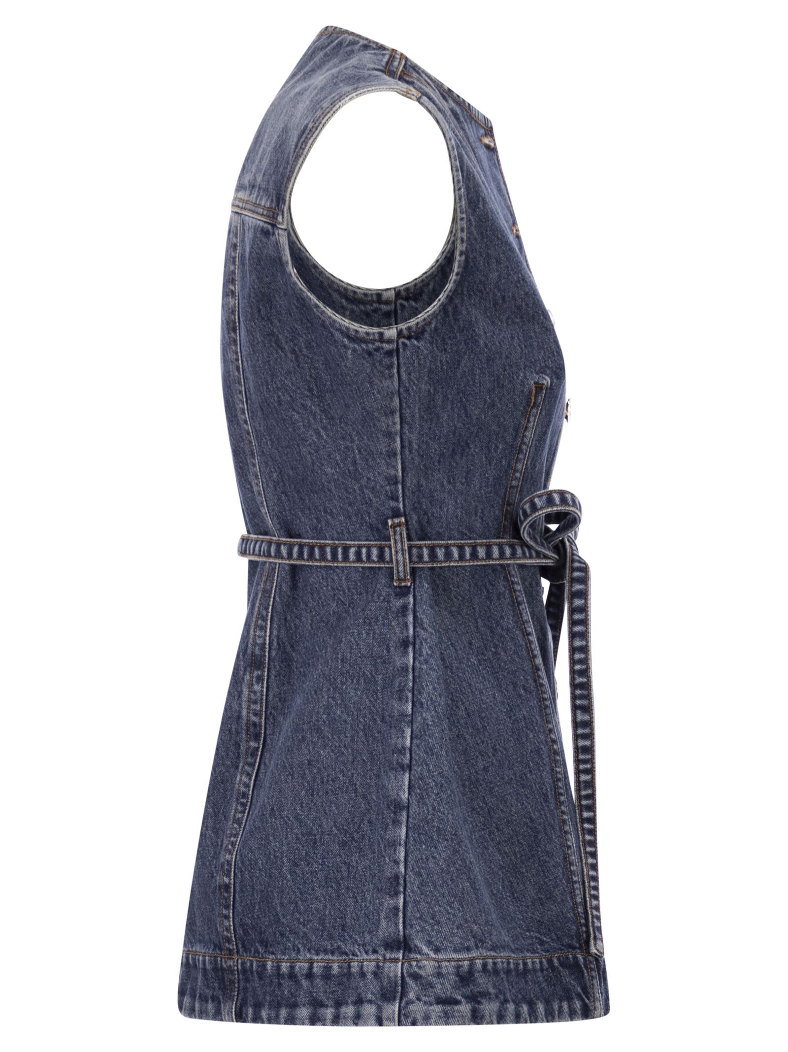 Sportmax Women Spddominio - Denim Sleeveless Top SPORTMAX