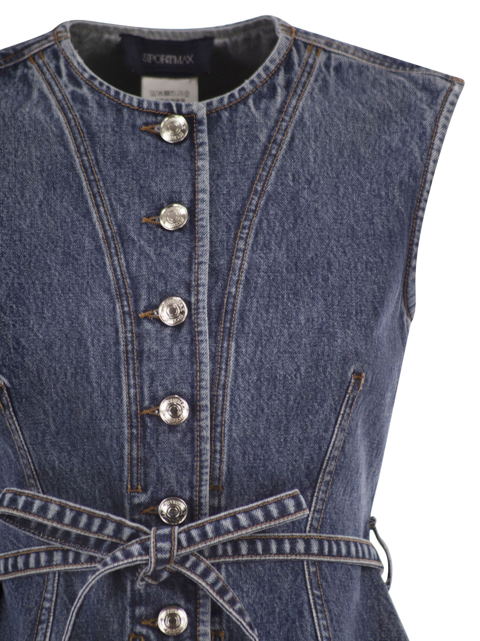 Sportmax Women Spddominio - Denim Sleeveless Top SPORTMAX