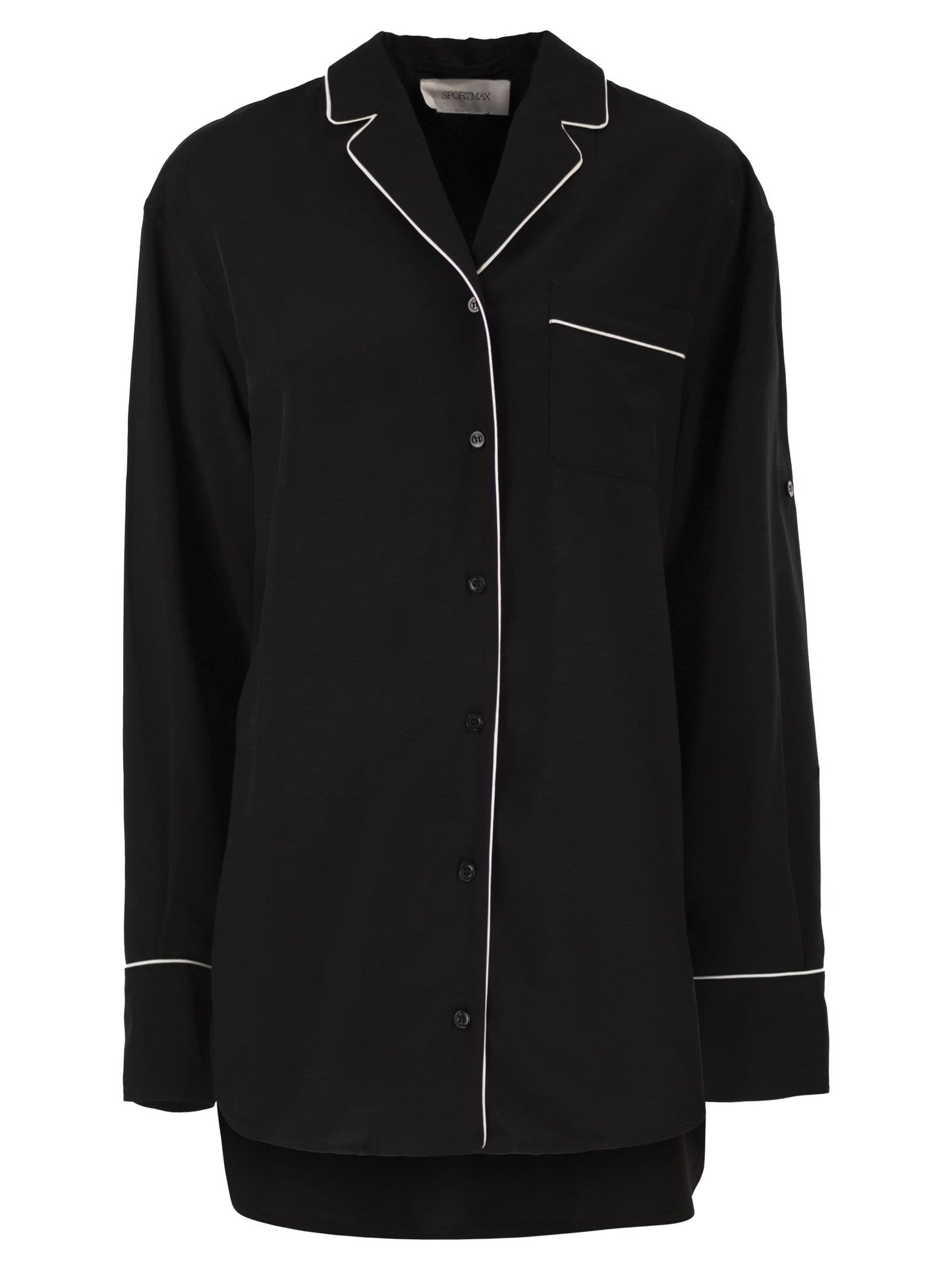 Sportmax Women Spxcocco – Fluid Viscose Shirt With Contrast Piping SPORTMAX