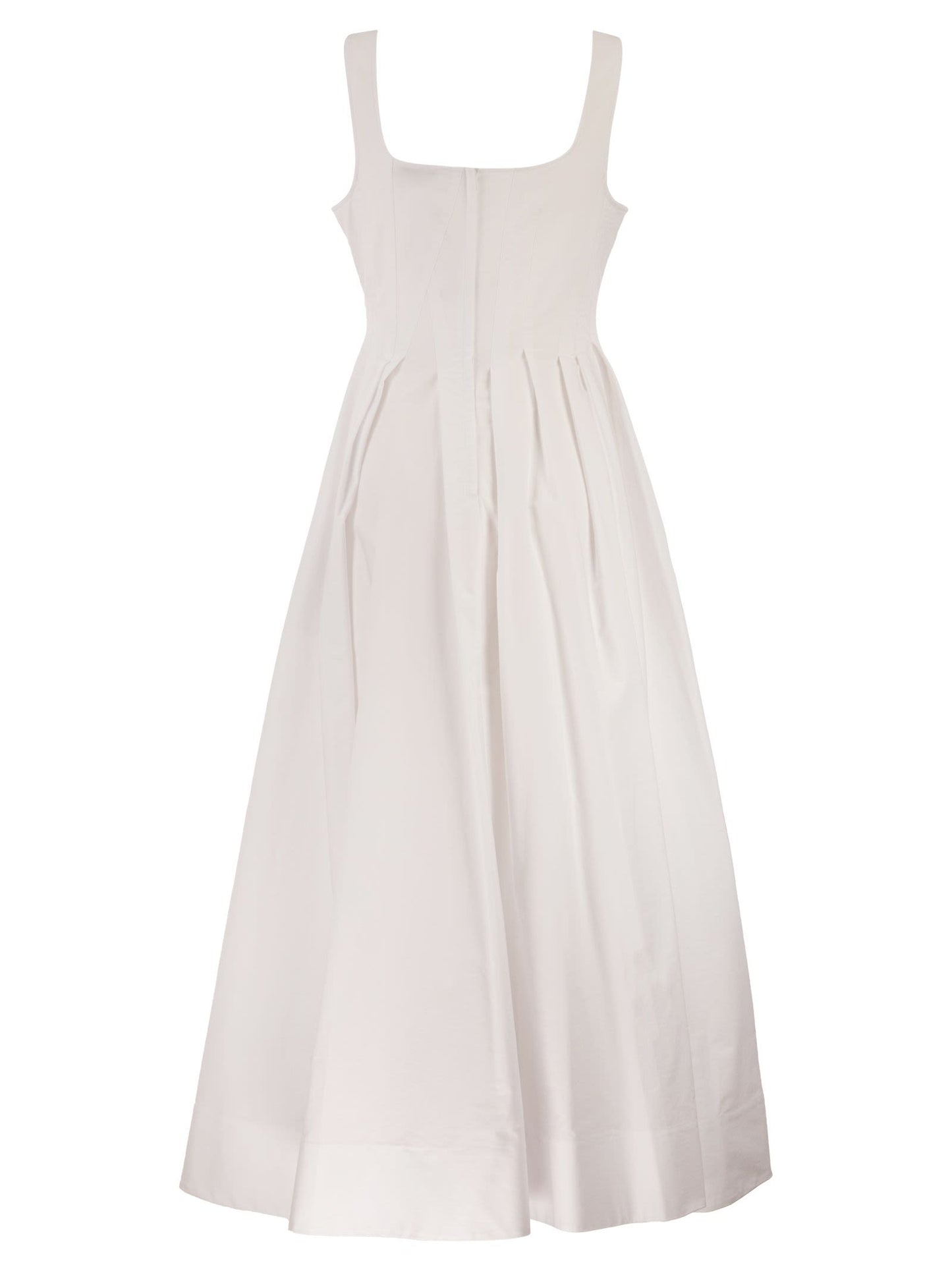 Sportmax Women Spxgiro – Structured Cotton Midi Dress With Full Skirt SPORTMAX