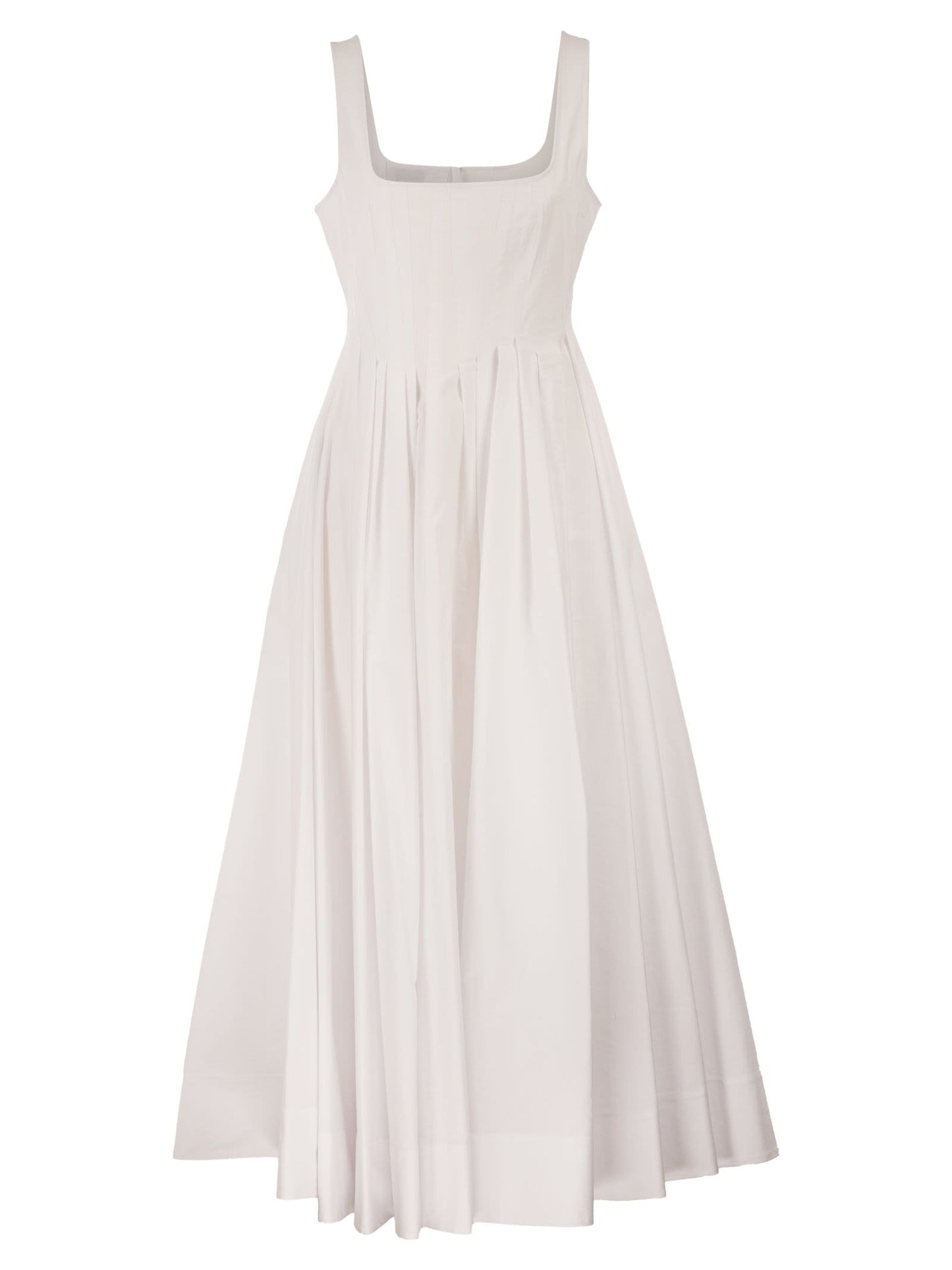 Sportmax Women Spxgiro – Structured Cotton Midi Dress With Full Skirt SPORTMAX