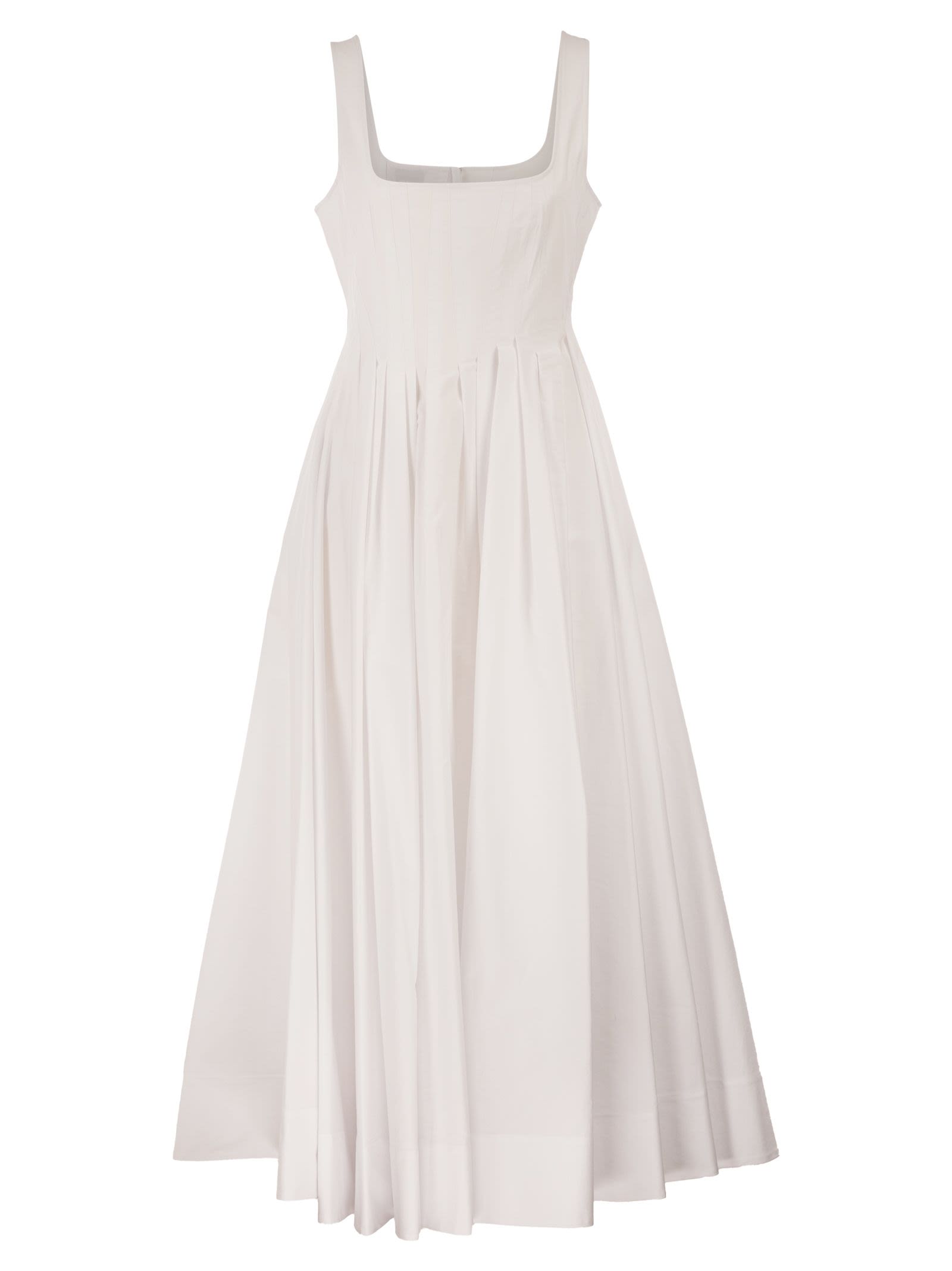 Sportmax Women Spxgiro – Structured Cotton Midi Dress With Full Skirt SPORTMAX
