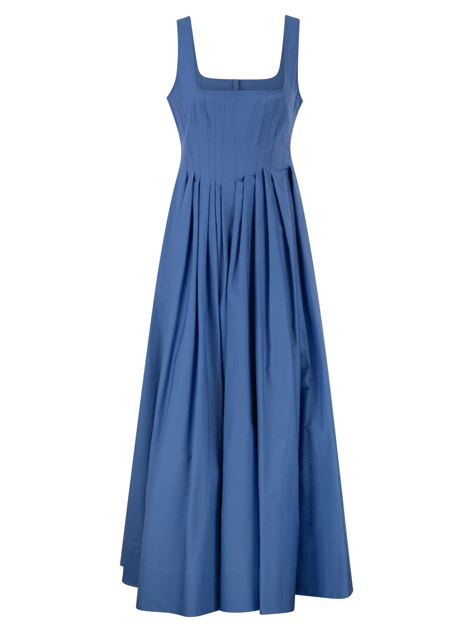Sportmax Women Spxgiro – Structured Cotton Midi Dress With Full Skirt SPORTMAX