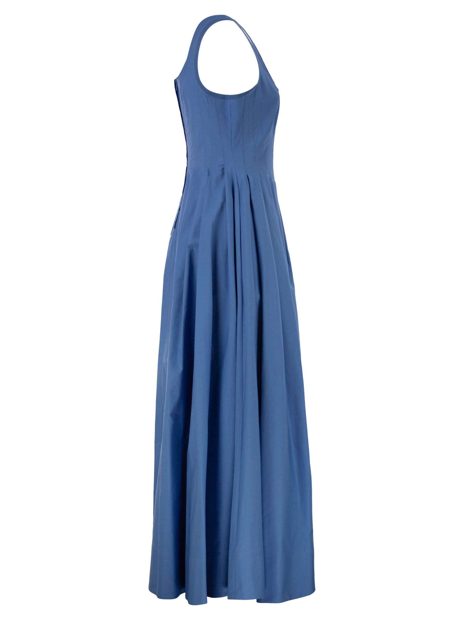Sportmax Women Spxgiro – Structured Cotton Midi Dress With Full Skirt SPORTMAX