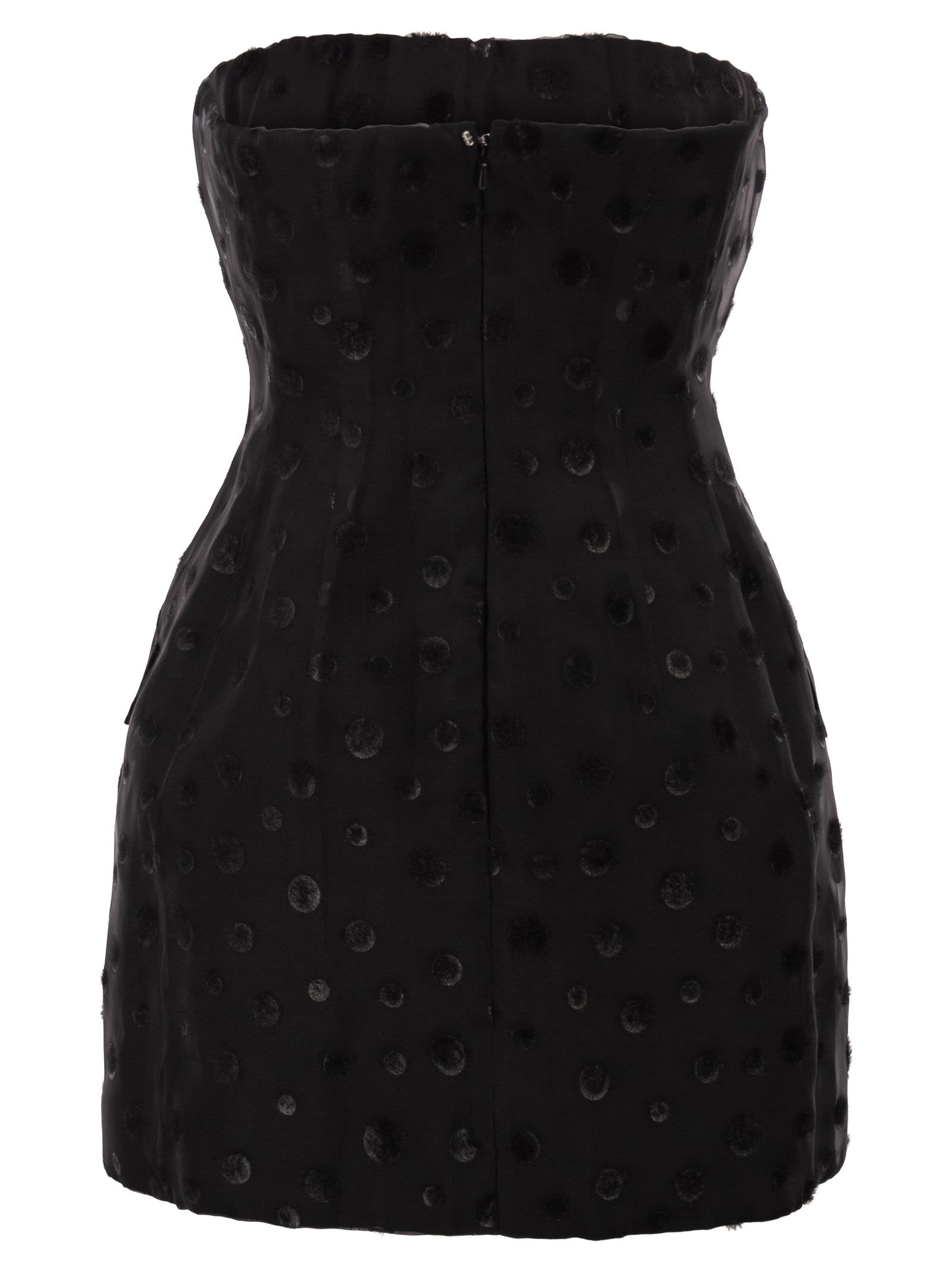 Sportmax Women Spxvampata - Flocked Silk Bustier Mini Dress SPORTMAX