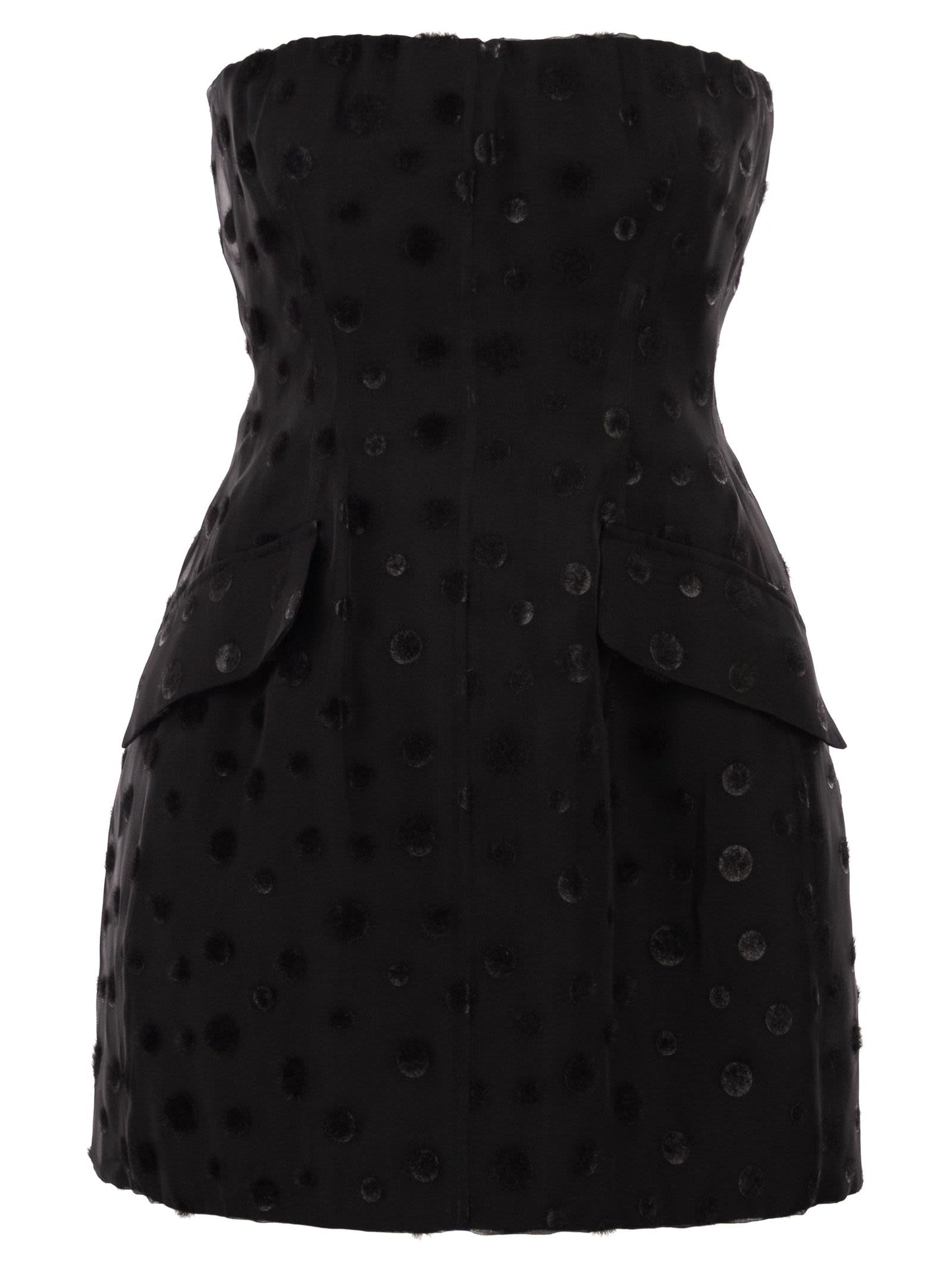 Sportmax Women Spxvampata - Flocked Silk Bustier Mini Dress SPORTMAX
