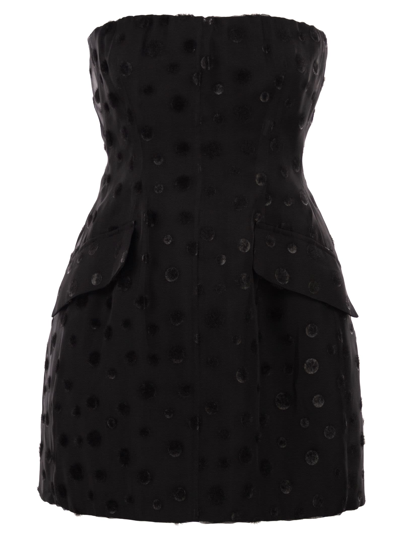 Sportmax Women Spxvampata - Flocked Silk Bustier Mini Dress SPORTMAX