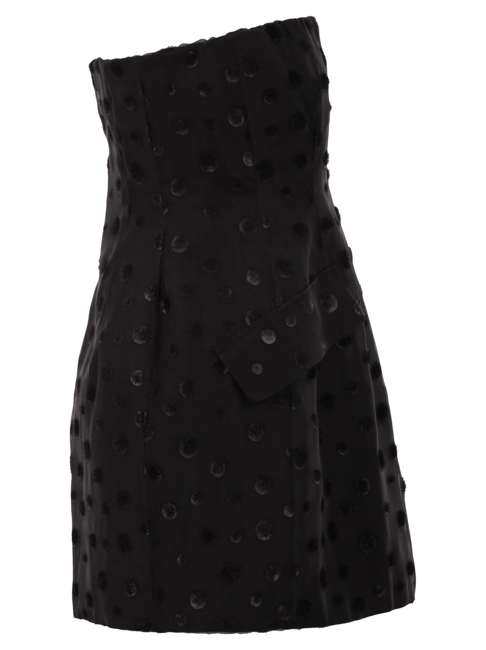 Sportmax Women Spxvampata - Flocked Silk Bustier Mini Dress SPORTMAX