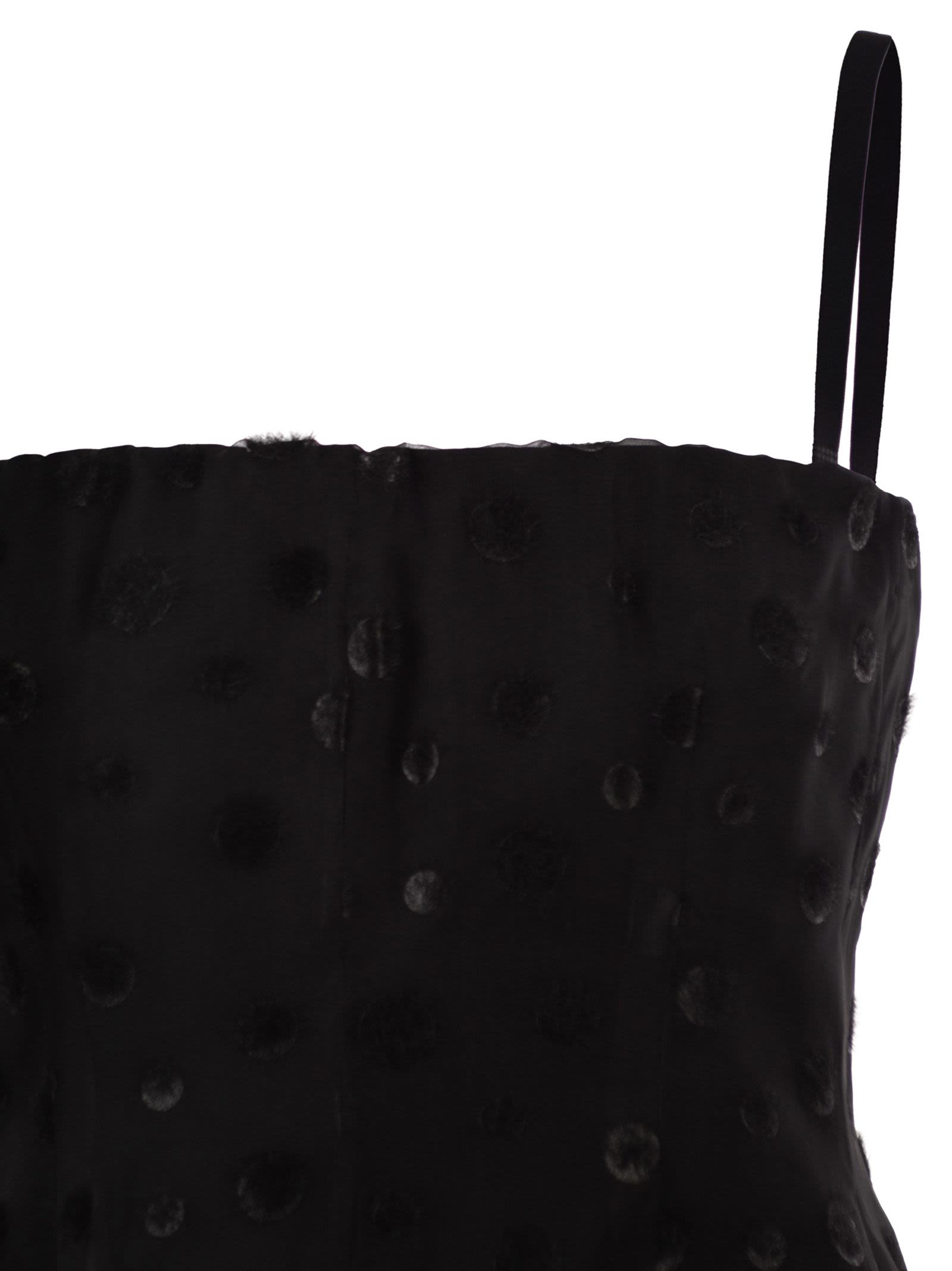 Sportmax Women Spxvampata - Flocked Silk Bustier Mini Dress SPORTMAX