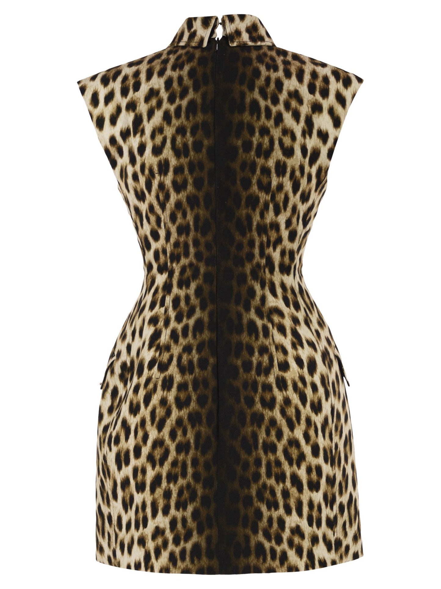 Sportmax Women Spxlonza – Cotton Mini Dress With Animal Print SPORTMAX