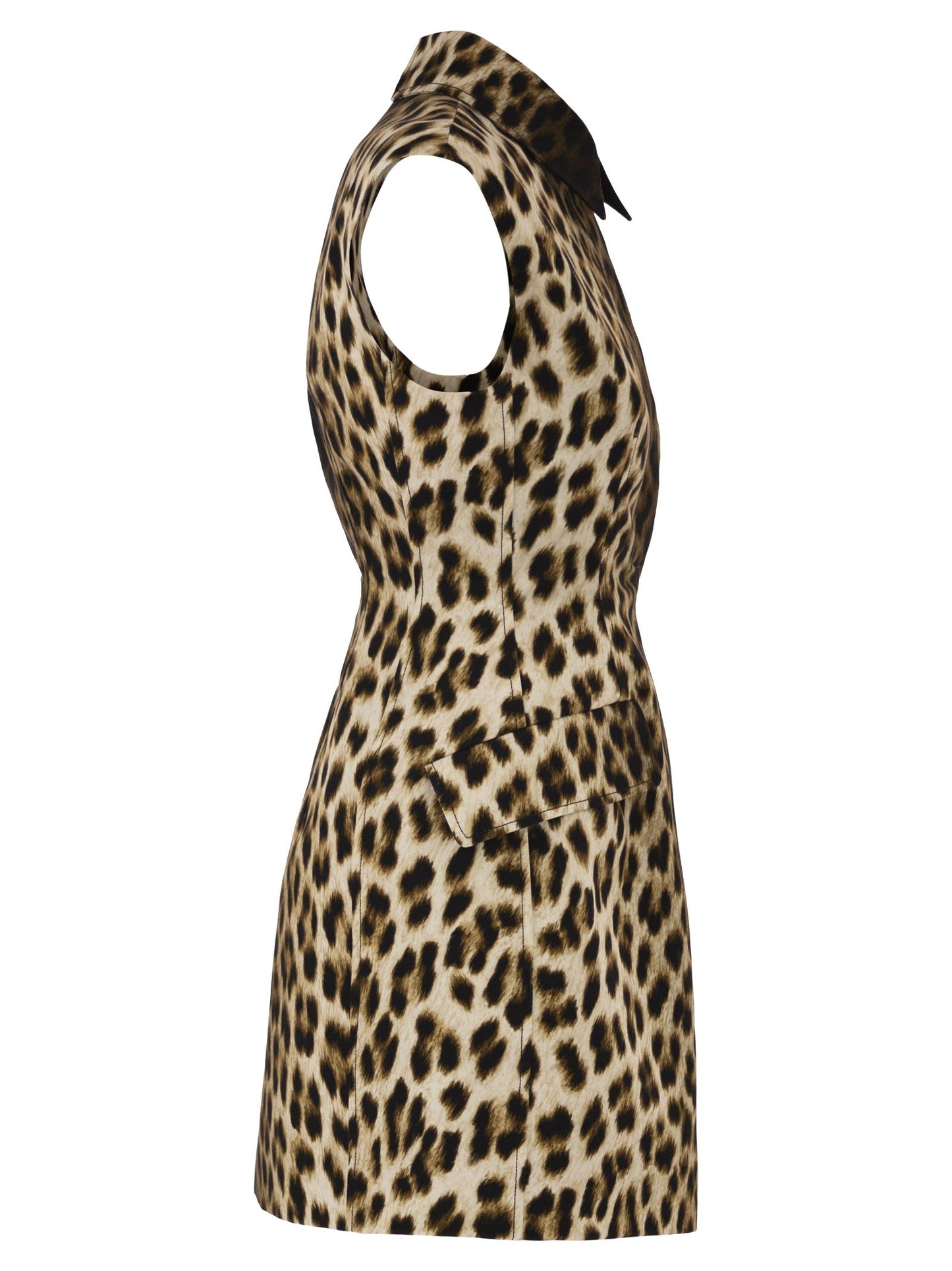 Sportmax Women Spxlonza – Cotton Mini Dress With Animal Print SPORTMAX