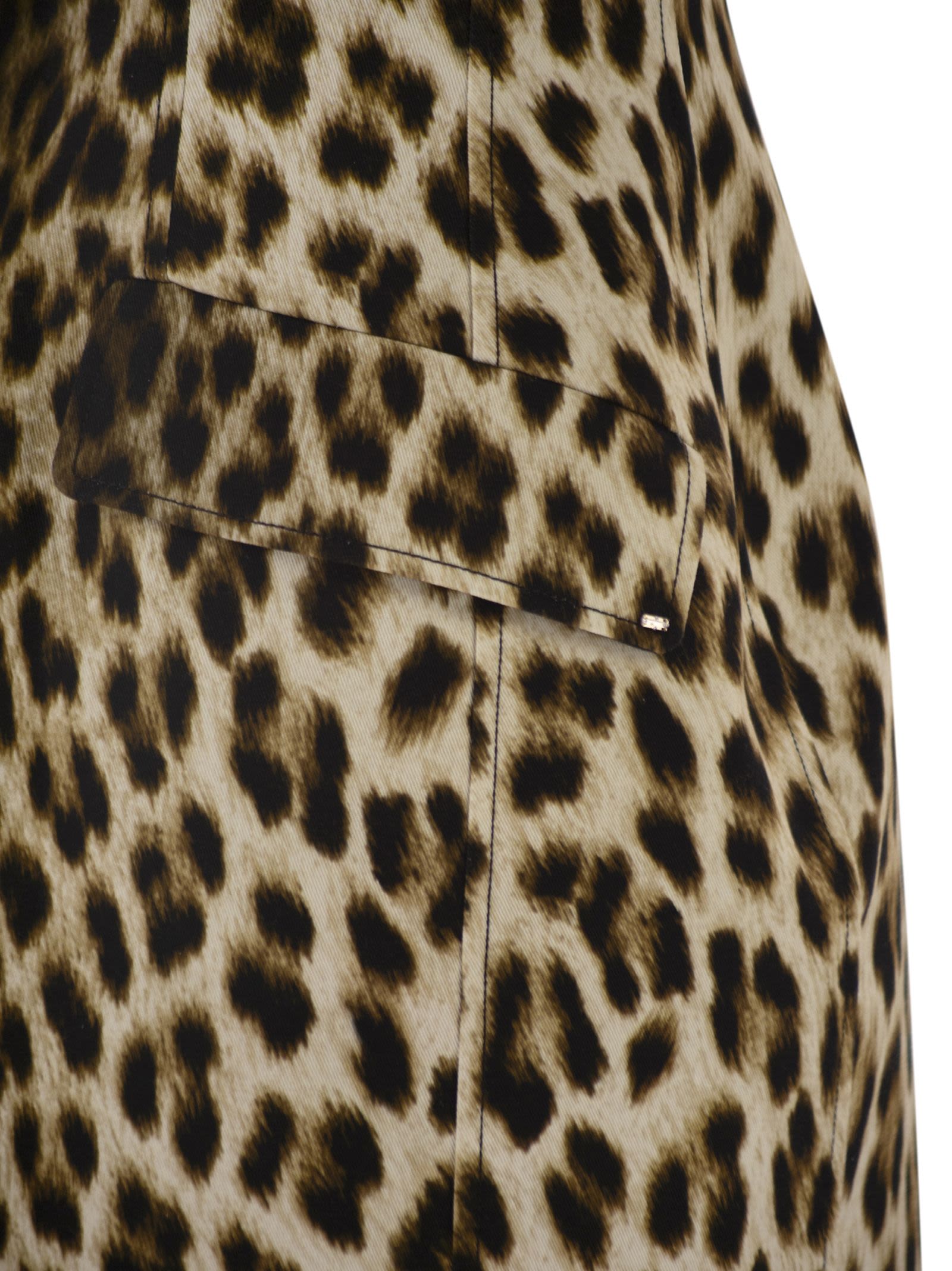 Sportmax Women Spxlonza – Cotton Mini Dress With Animal Print SPORTMAX