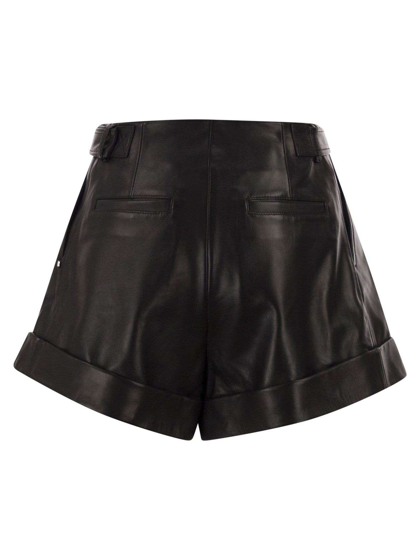 Sportmax Women Spxvasaio - Leather Bermuda Shorts
