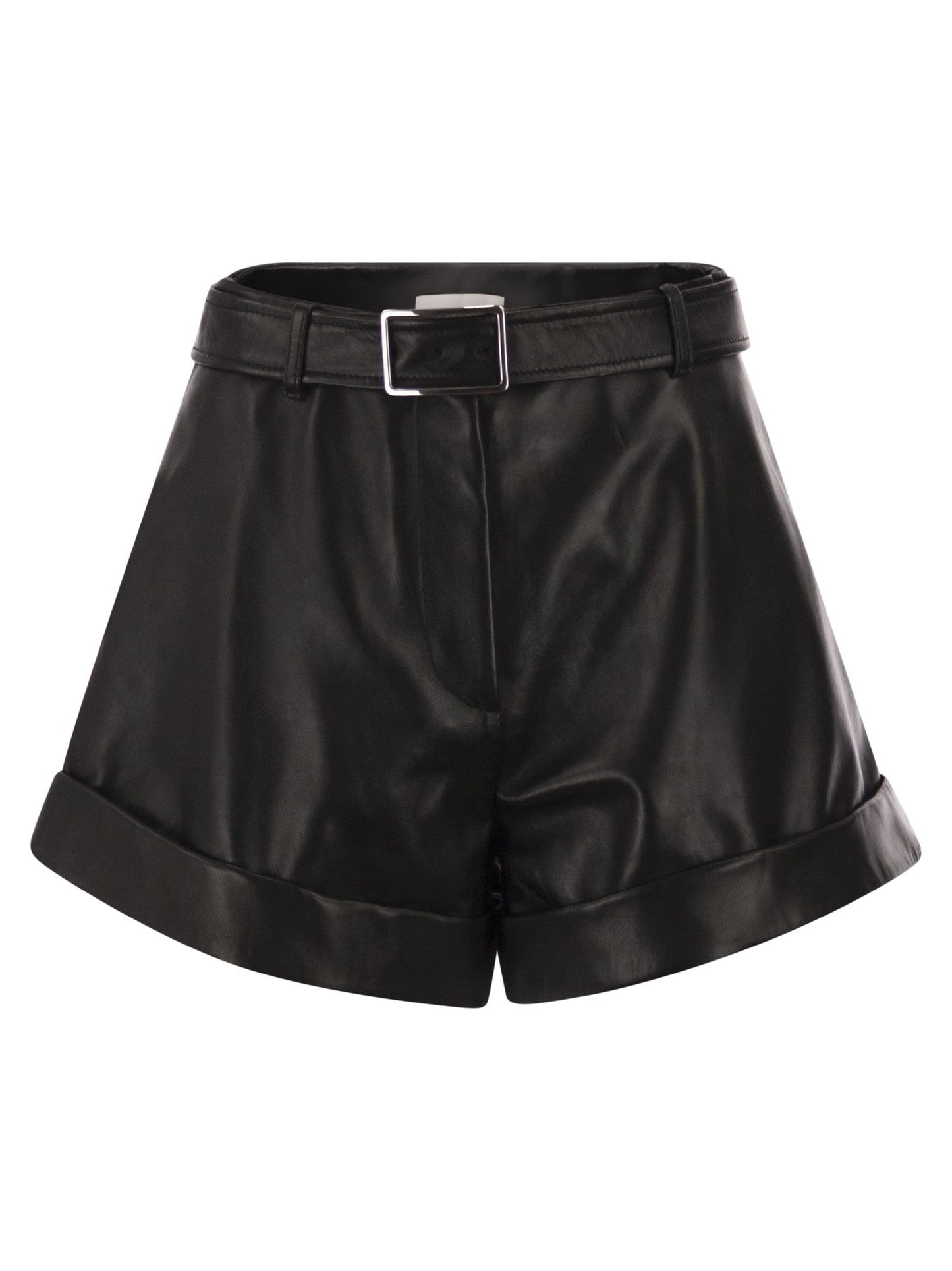 Sportmax Women Spxvasaio - Leather Bermuda Shorts