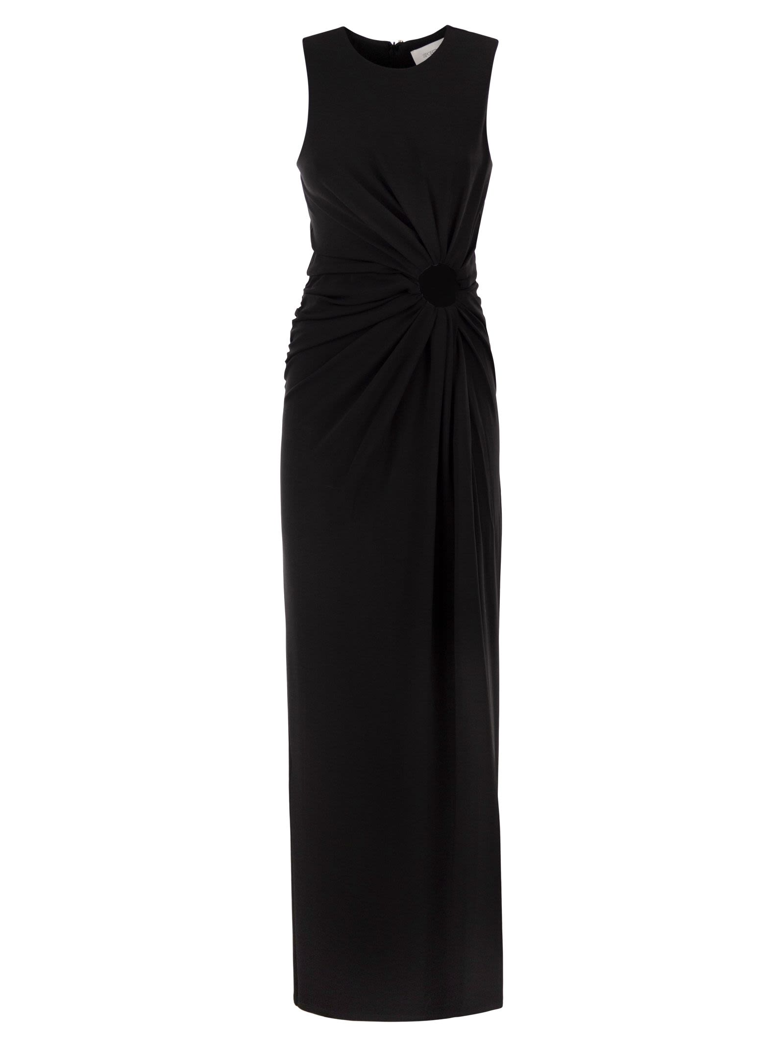 Sportmax Women Spxsaletta – Long Stretch Jersey Dress With Draping And Cut-Out SPORTMAX