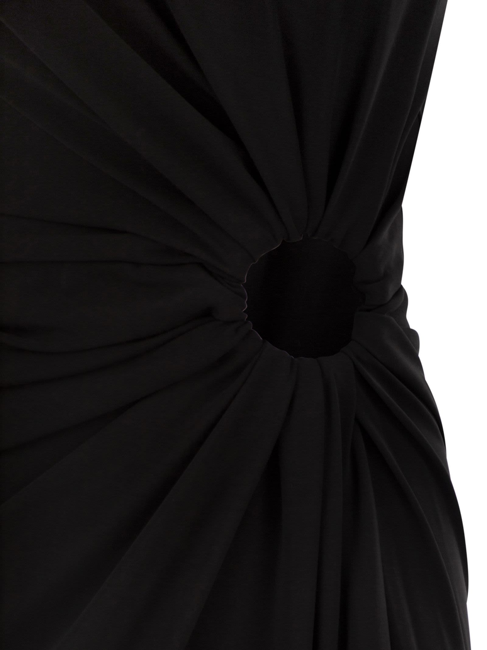 Sportmax Women Spxsaletta – Long Stretch Jersey Dress With Draping And Cut-Out SPORTMAX