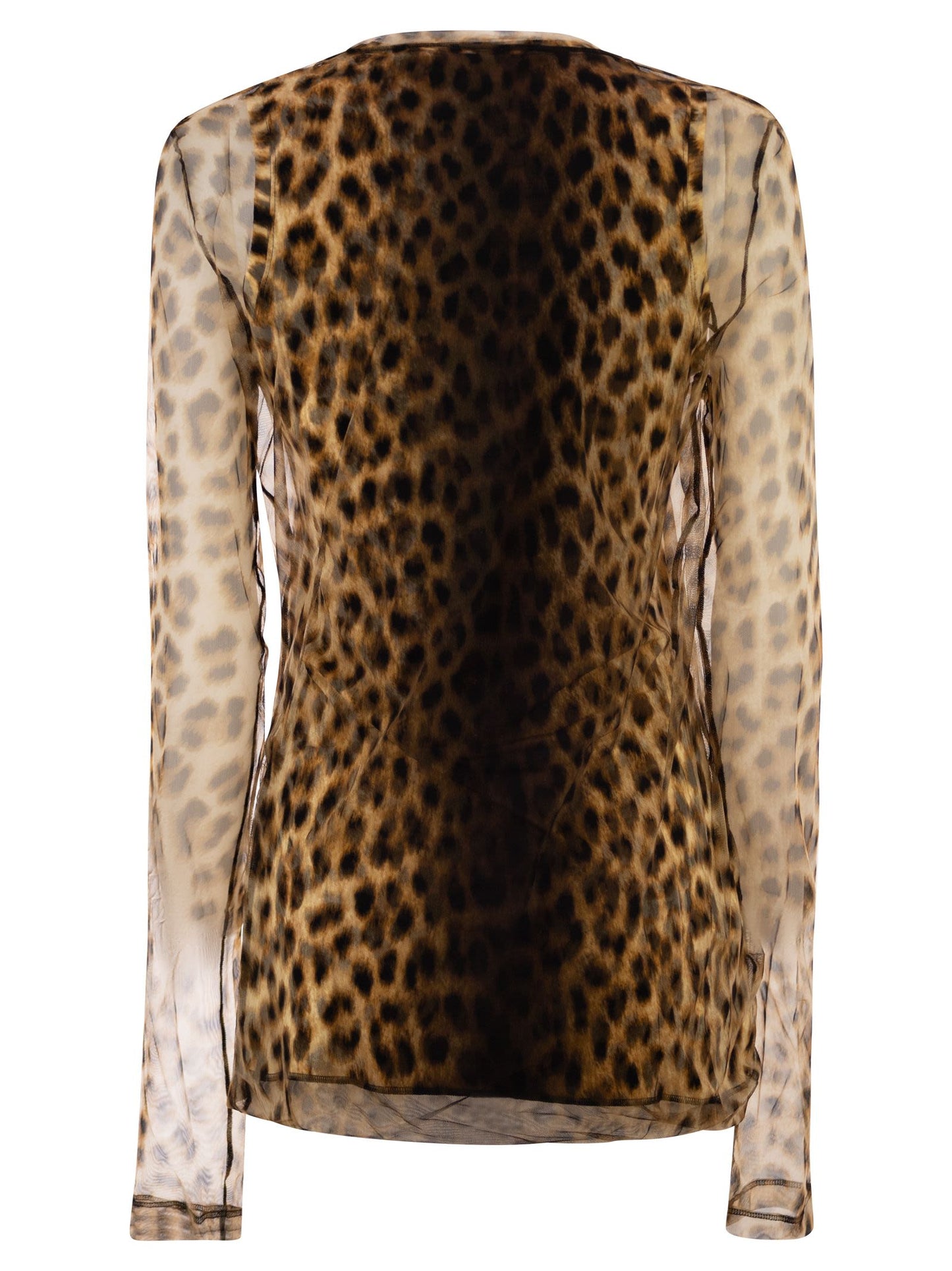 Sportmax Women Spxzebu - Animal Print Dual-Material Top SPORTMAX