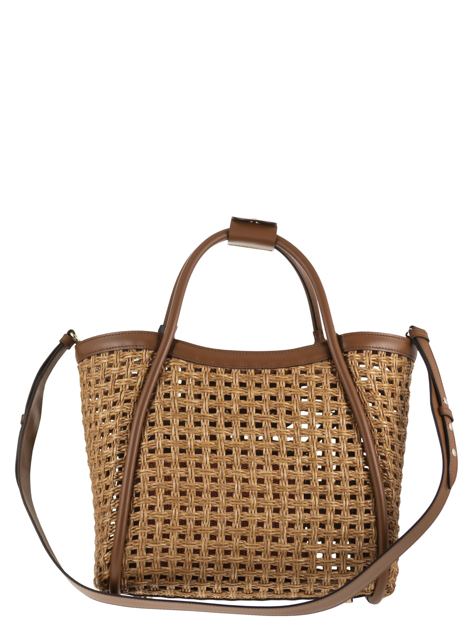 Max Mara Women Mxamarinecesto - Small Marine Bag In Woven Natural Fibre MAX MARA