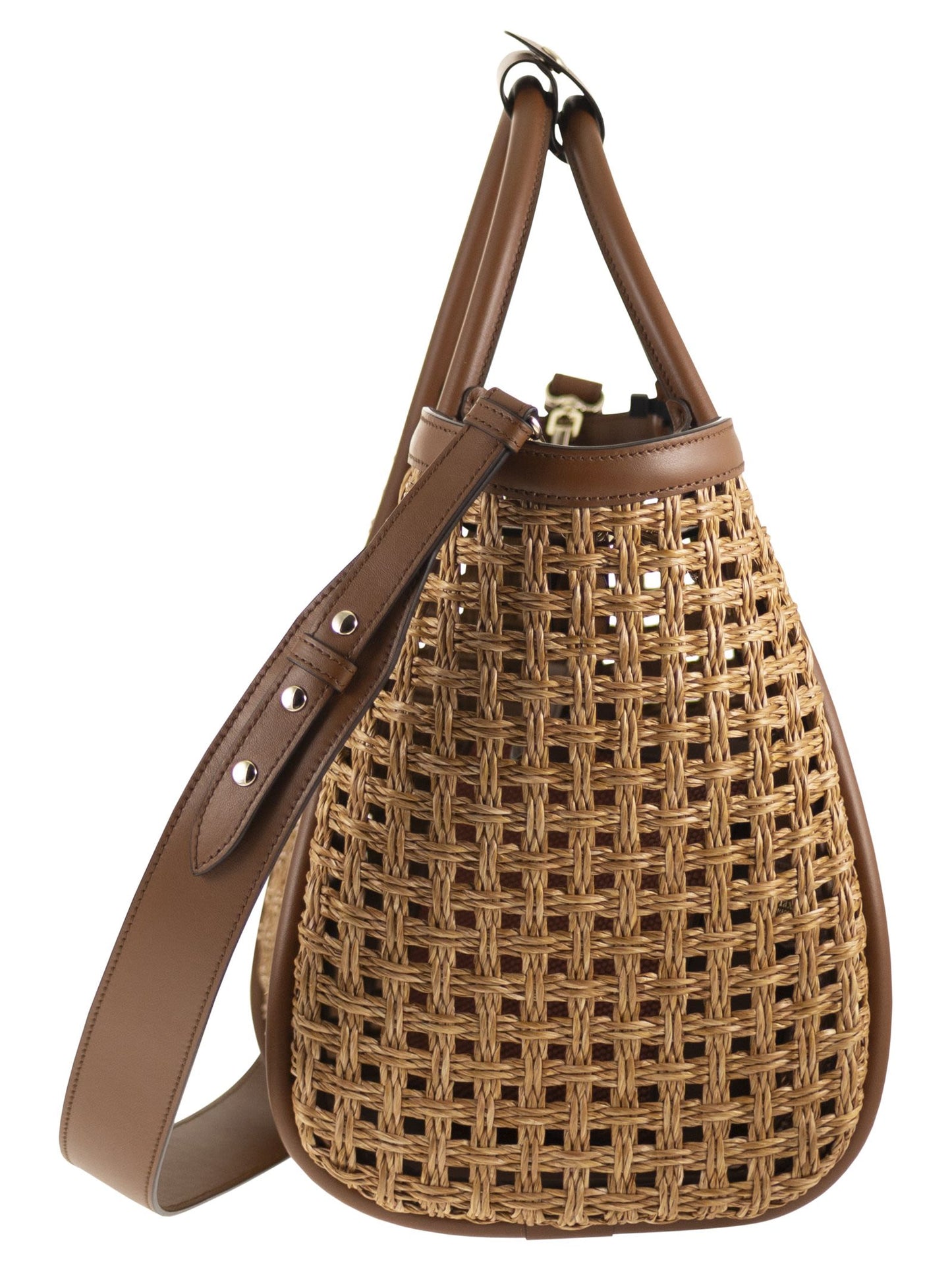 Max Mara Women Mxamarinecesto - Small Marine Bag In Woven Natural Fibre MAX MARA