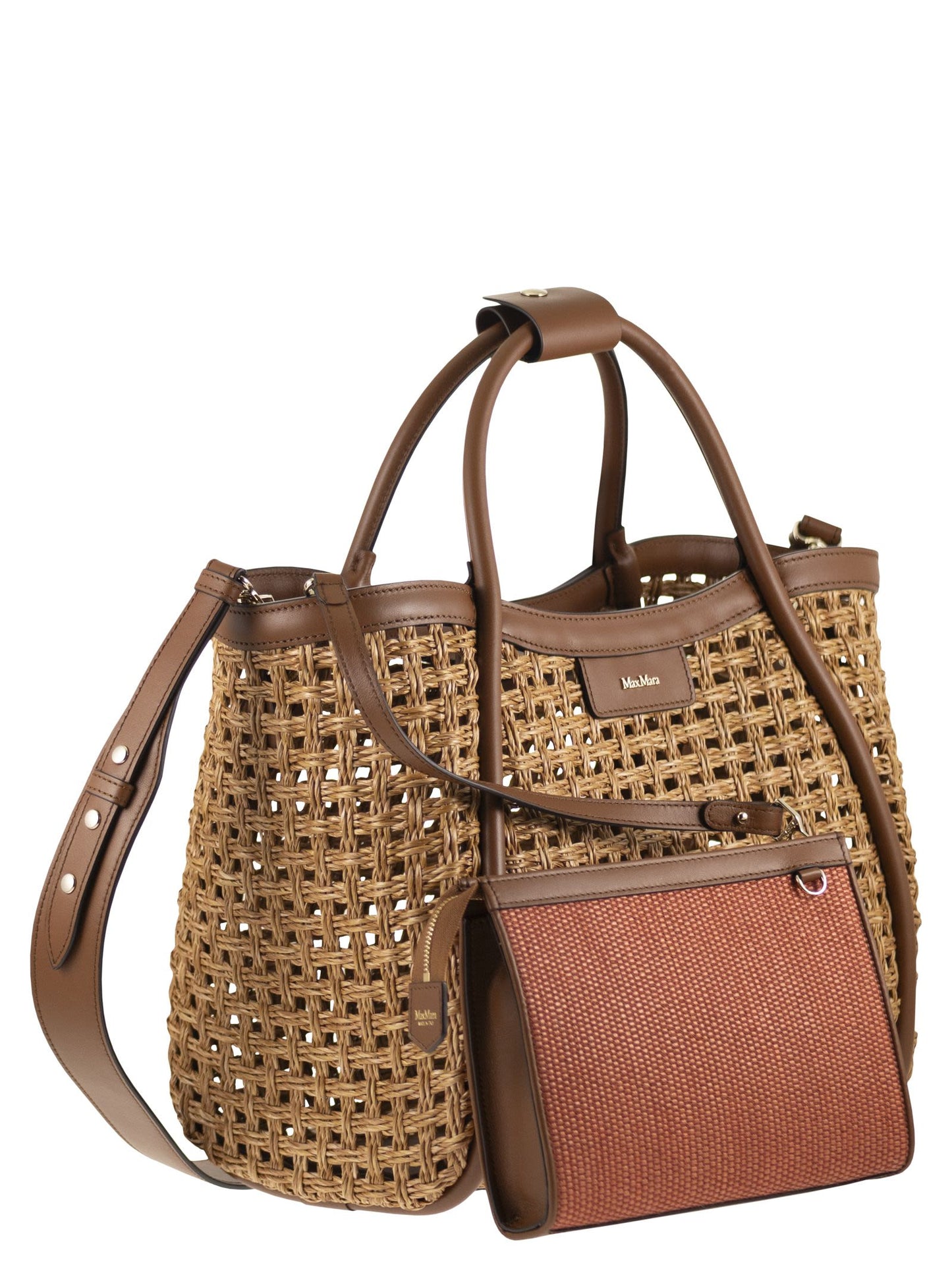 Max Mara Women Mxamarinecesto - Small Marine Bag In Woven Natural Fibre MAX MARA