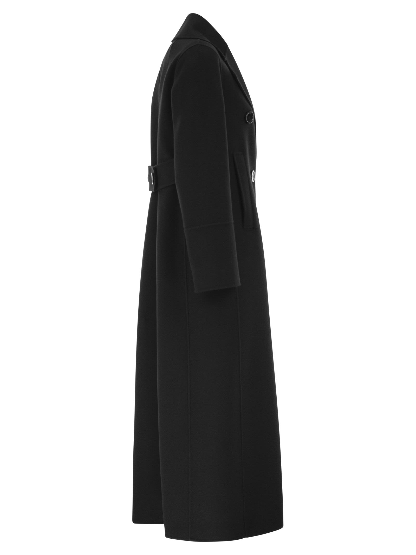 S Max Mara Women Smmcustodi - Long Wool Coat With Martingale S MAX MARA
