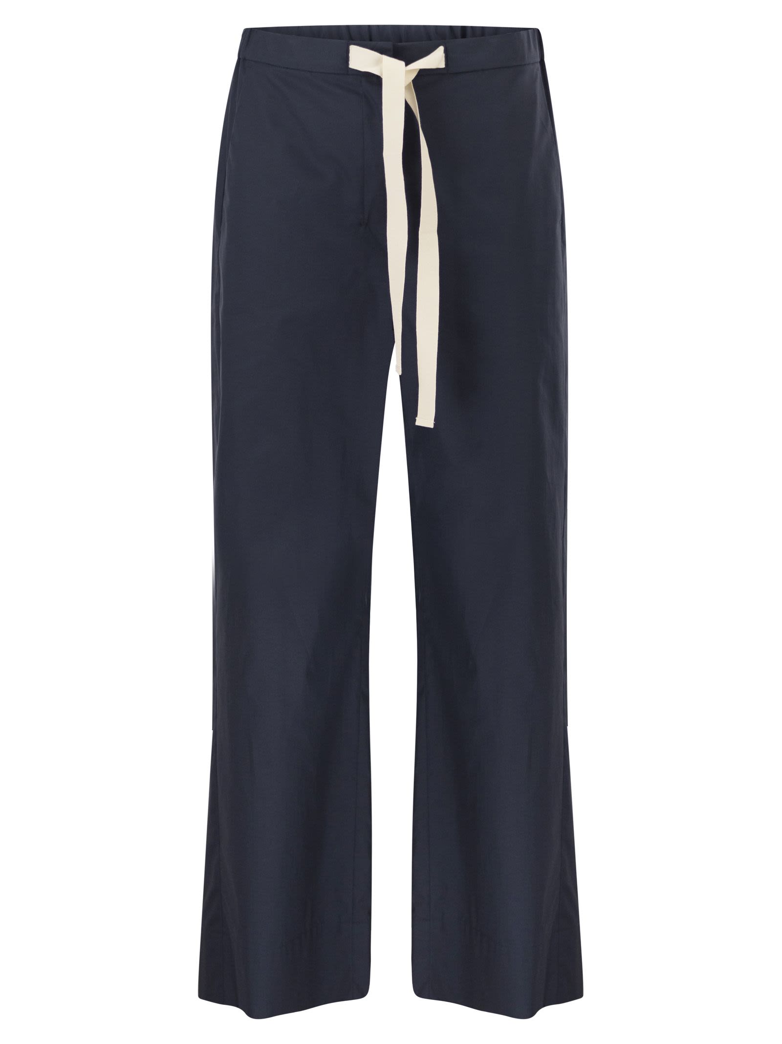S Max Mara Women Smmargento - Cotton Drawstring Trousers S MAX MARA