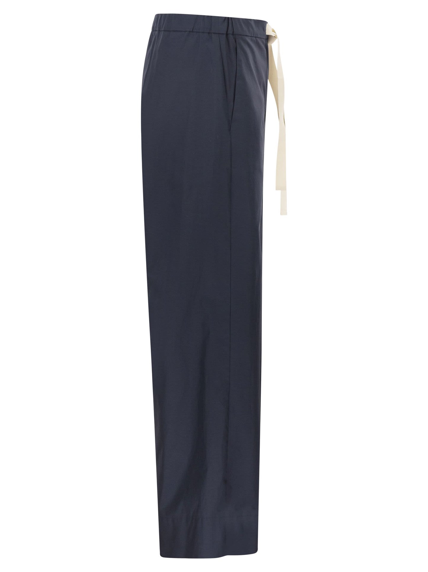 S Max Mara Women Smmargento - Cotton Drawstring Trousers S MAX MARA