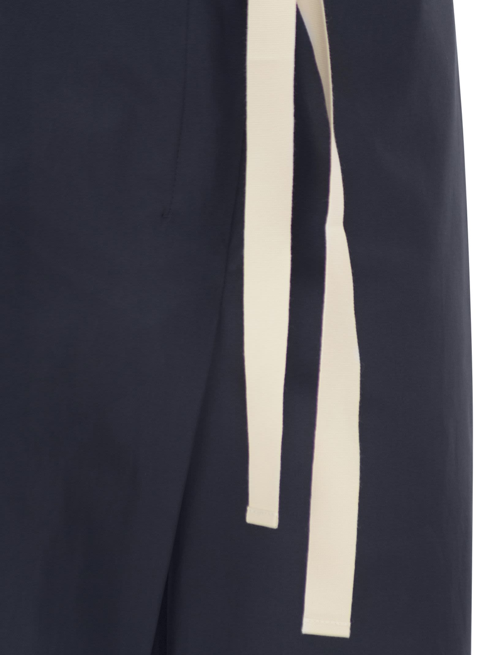 S Max Mara Women Smmargento - Cotton Drawstring Trousers S MAX MARA
