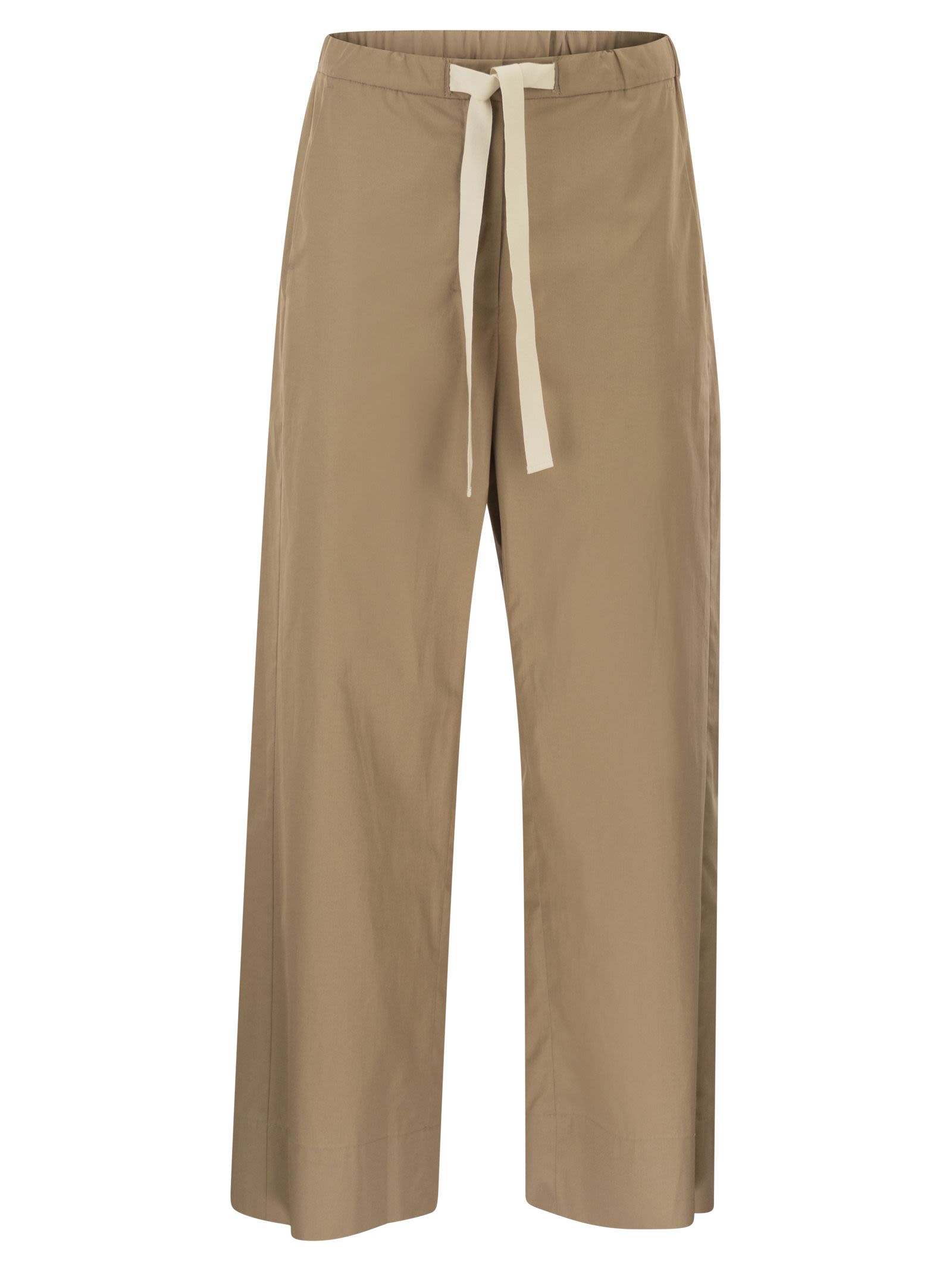 S Max Mara Women Smmargento - Cotton Drawstring Trousers S MAX MARA