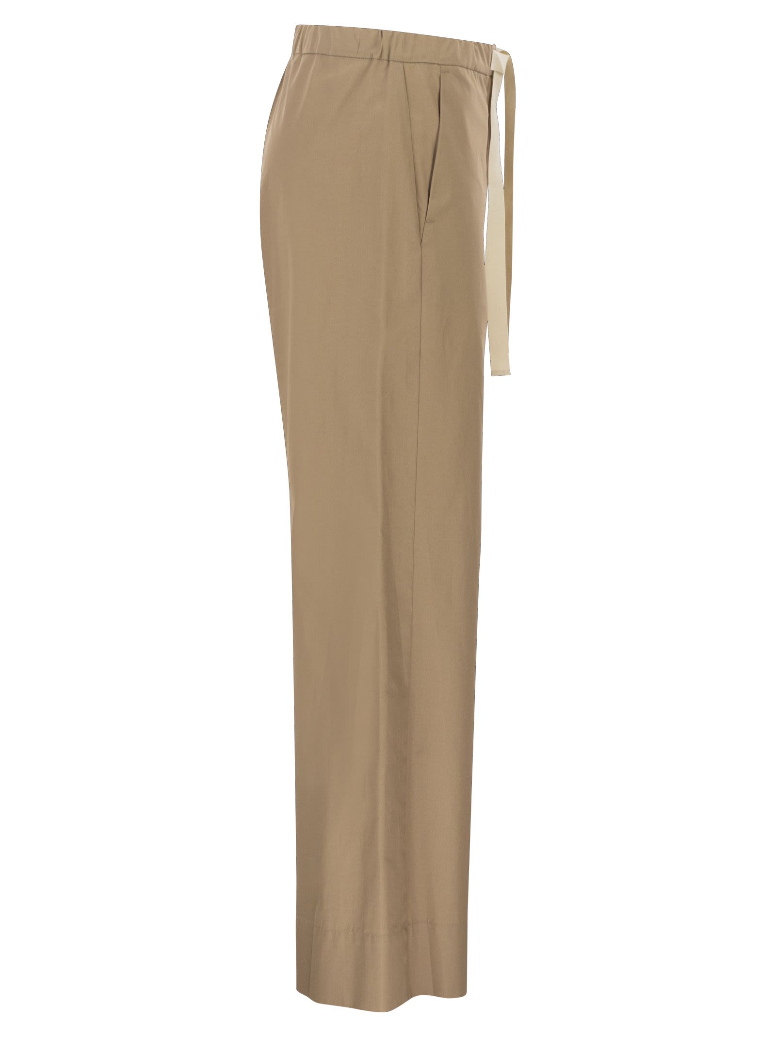 S Max Mara Women Smmargento - Cotton Drawstring Trousers S MAX MARA