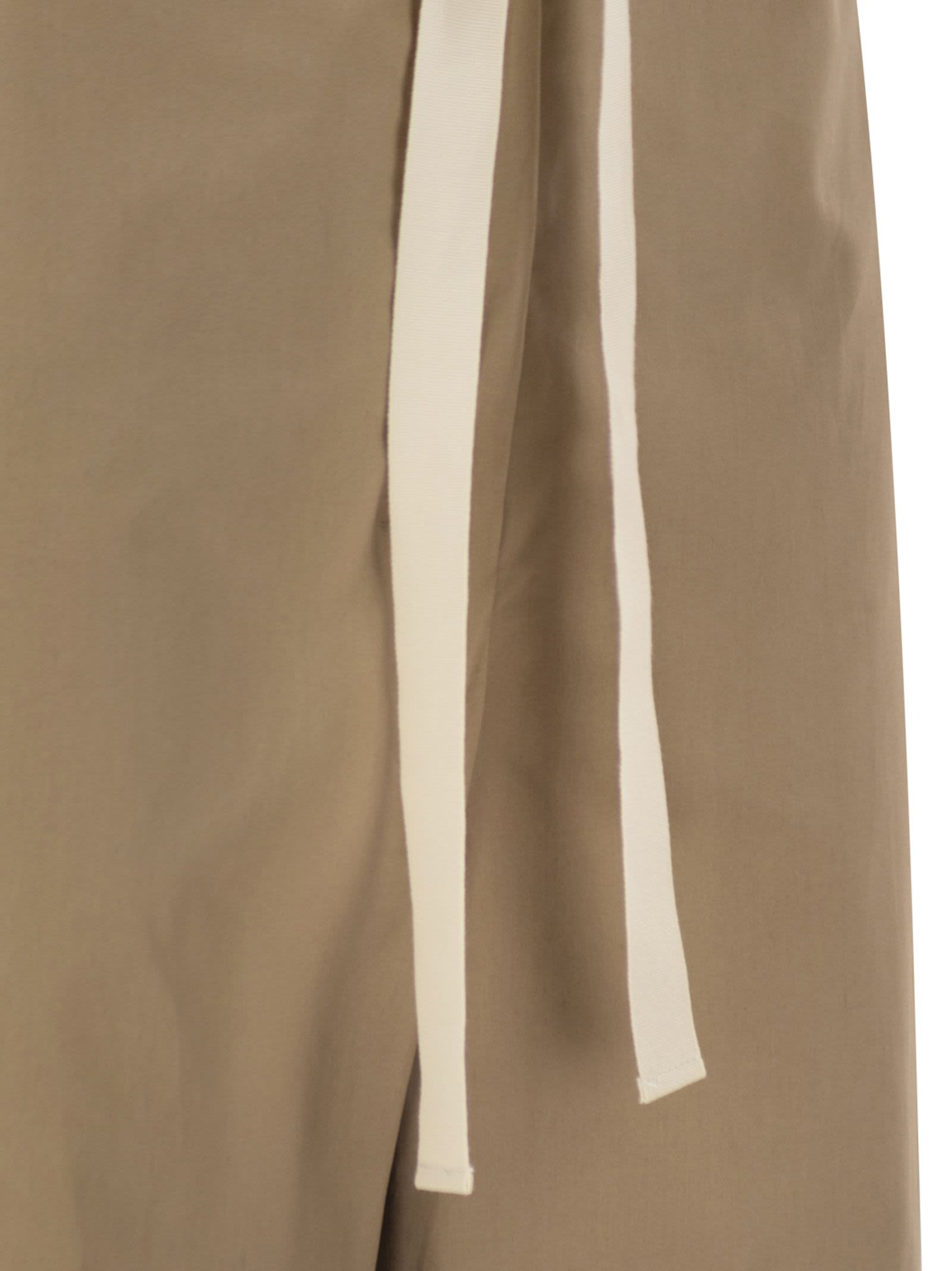 S Max Mara Women Smmargento - Cotton Drawstring Trousers S MAX MARA