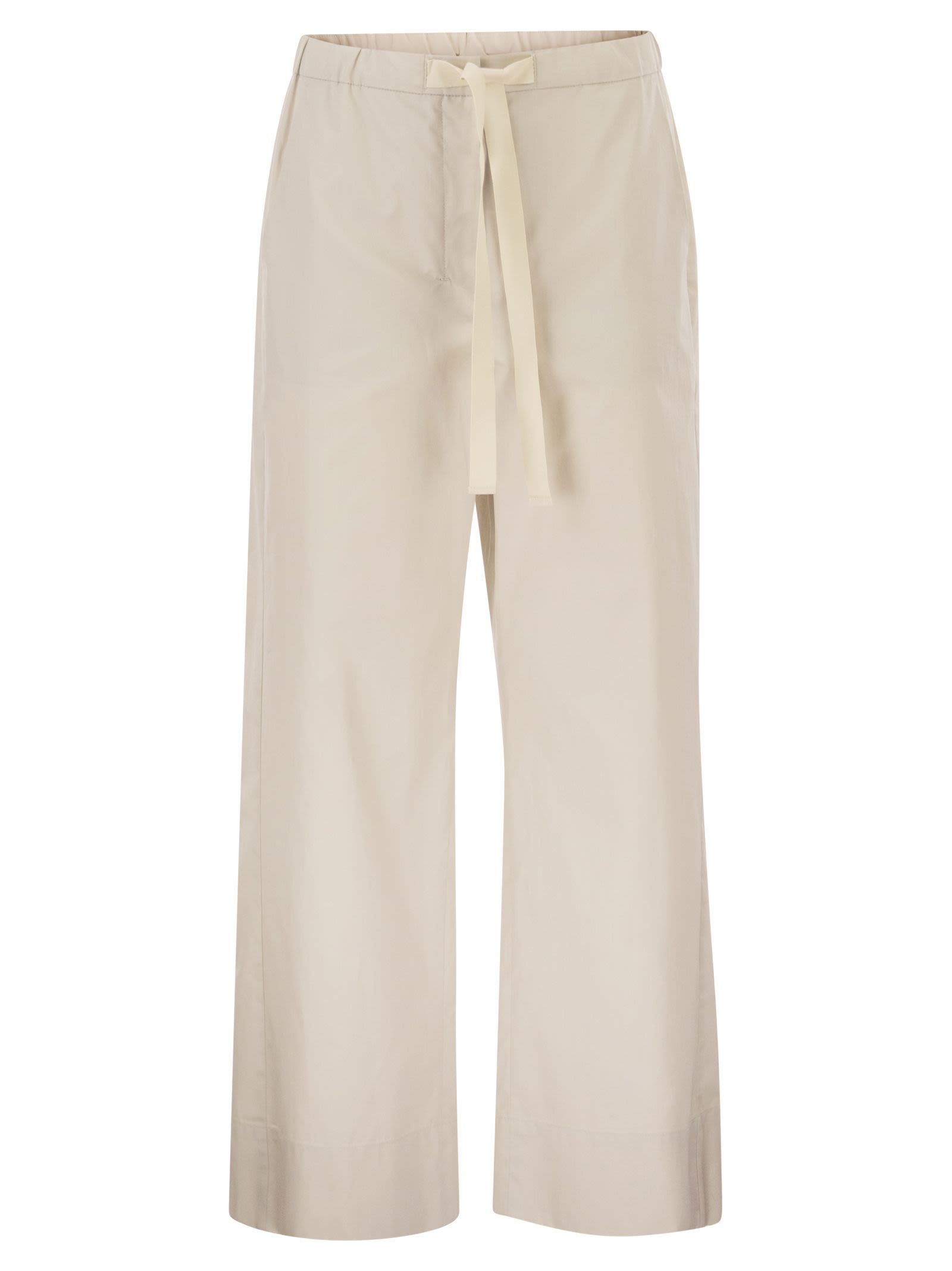 S Max Mara Women Smmargento - Cotton Drawstring Trousers S MAX MARA
