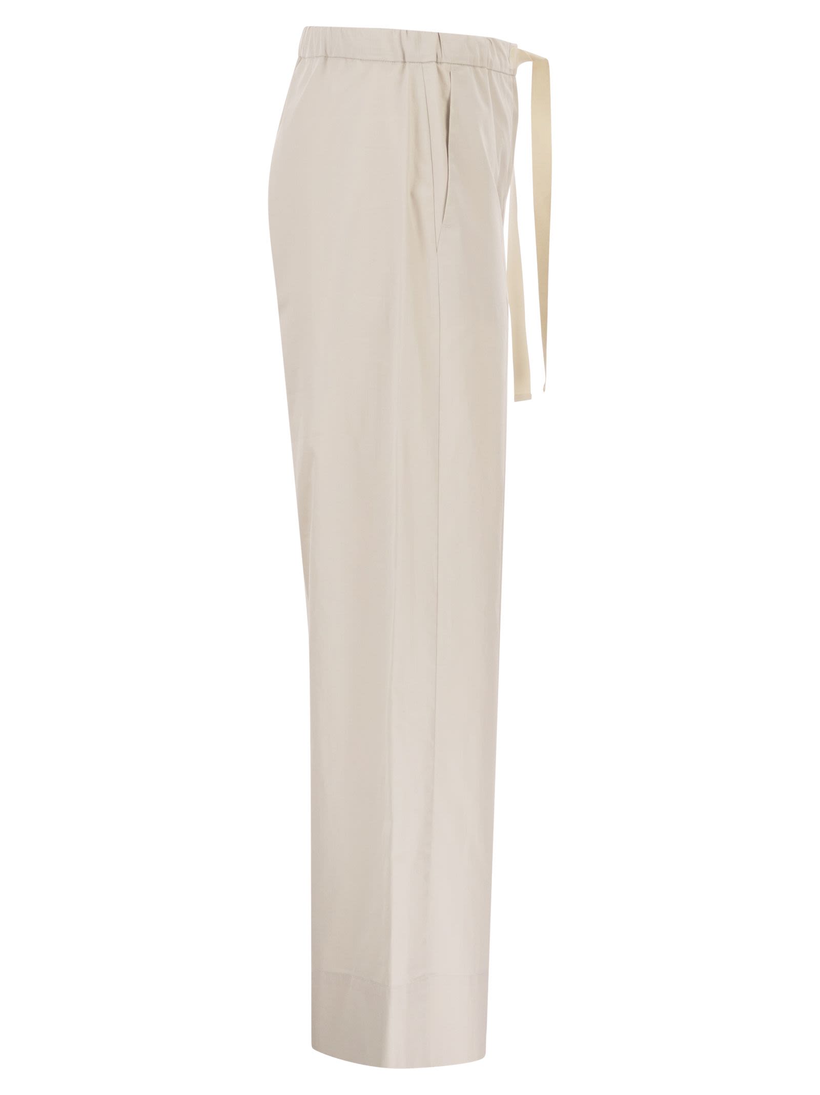 S Max Mara Women Smmargento - Cotton Drawstring Trousers S MAX MARA