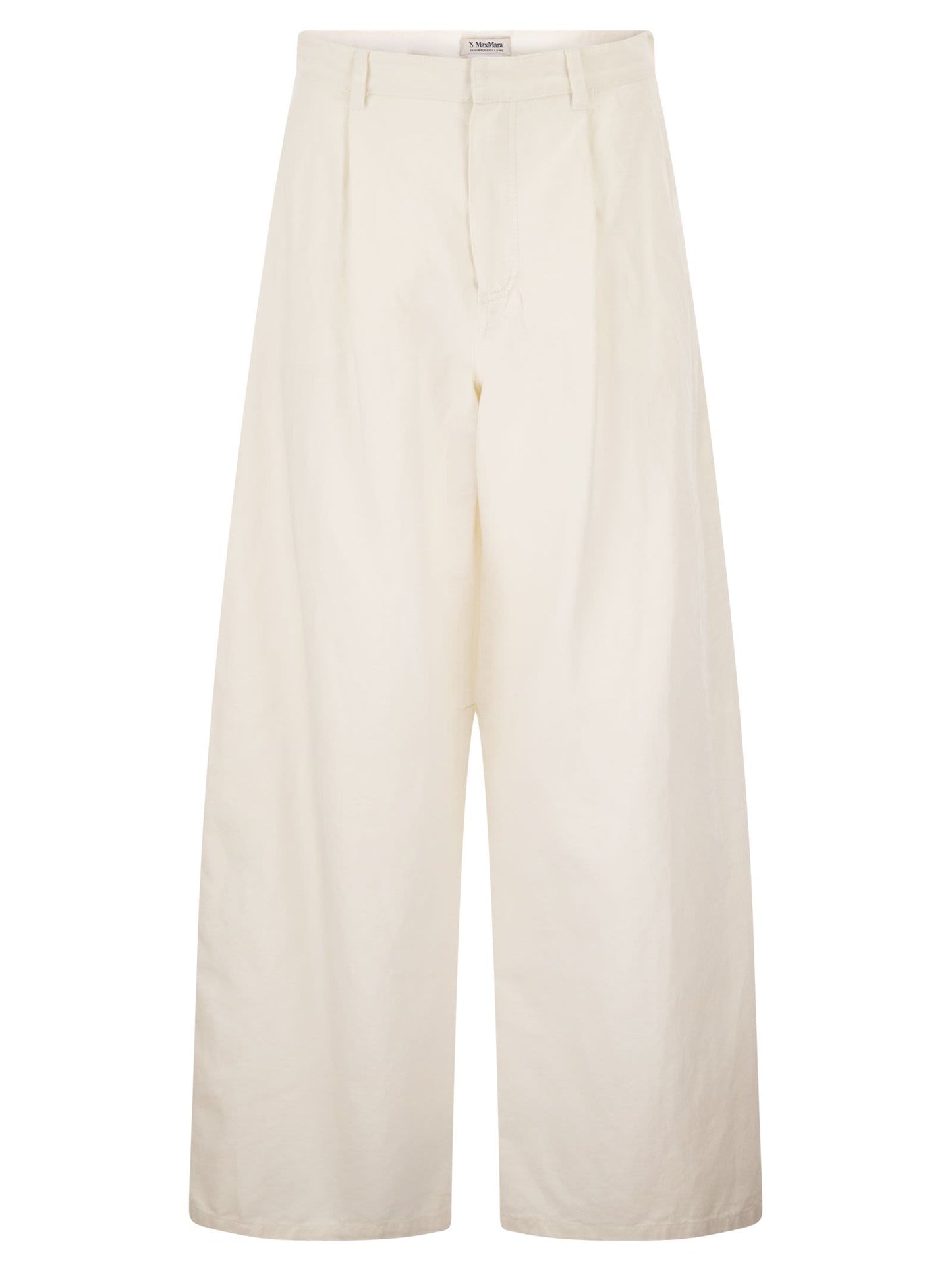 S Max Mara Women Smmaloa - Wide-Leg Trousers In Cotton And Linen S MAX MARA
