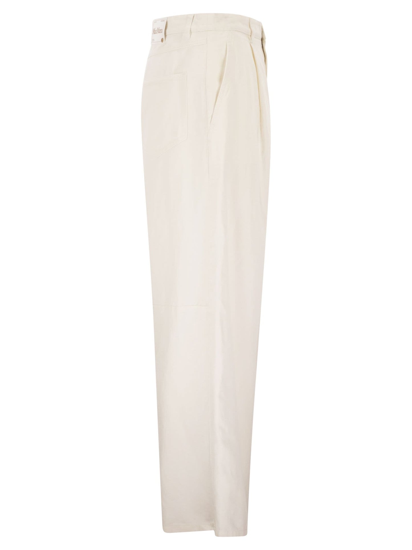 S Max Mara Women Smmaloa - Wide-Leg Trousers In Cotton And Linen S MAX MARA