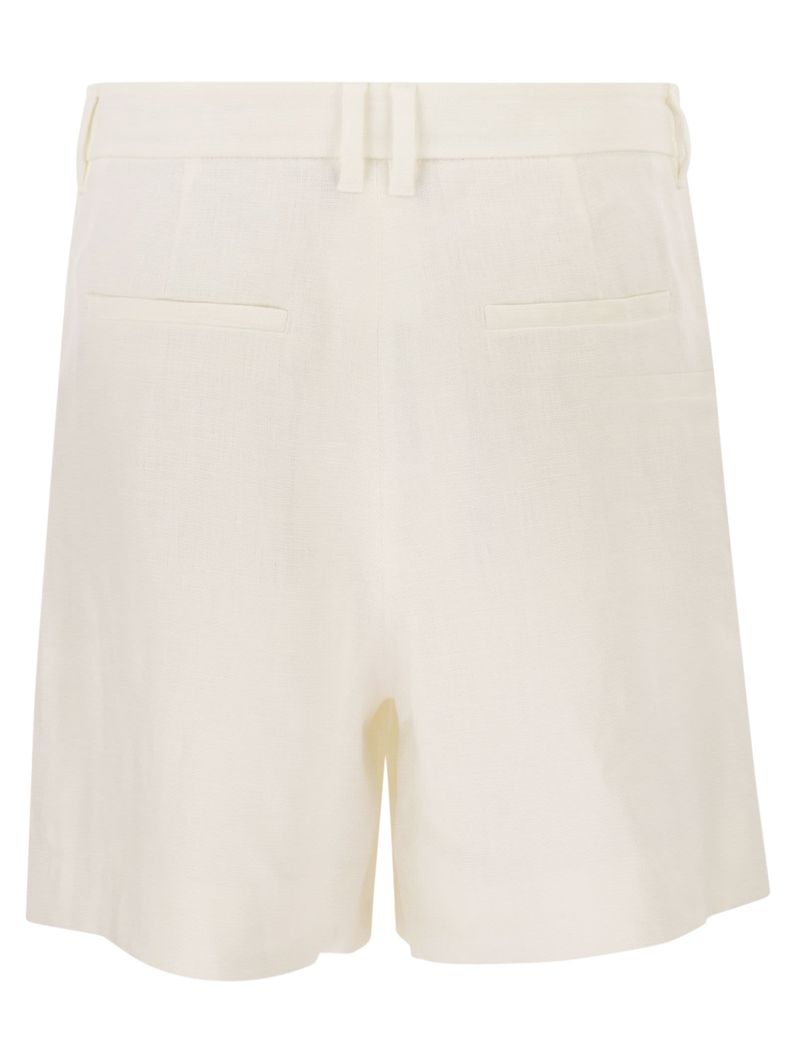S Max Mara Women Smmparty - Linen Straw Shorts S MAX MARA