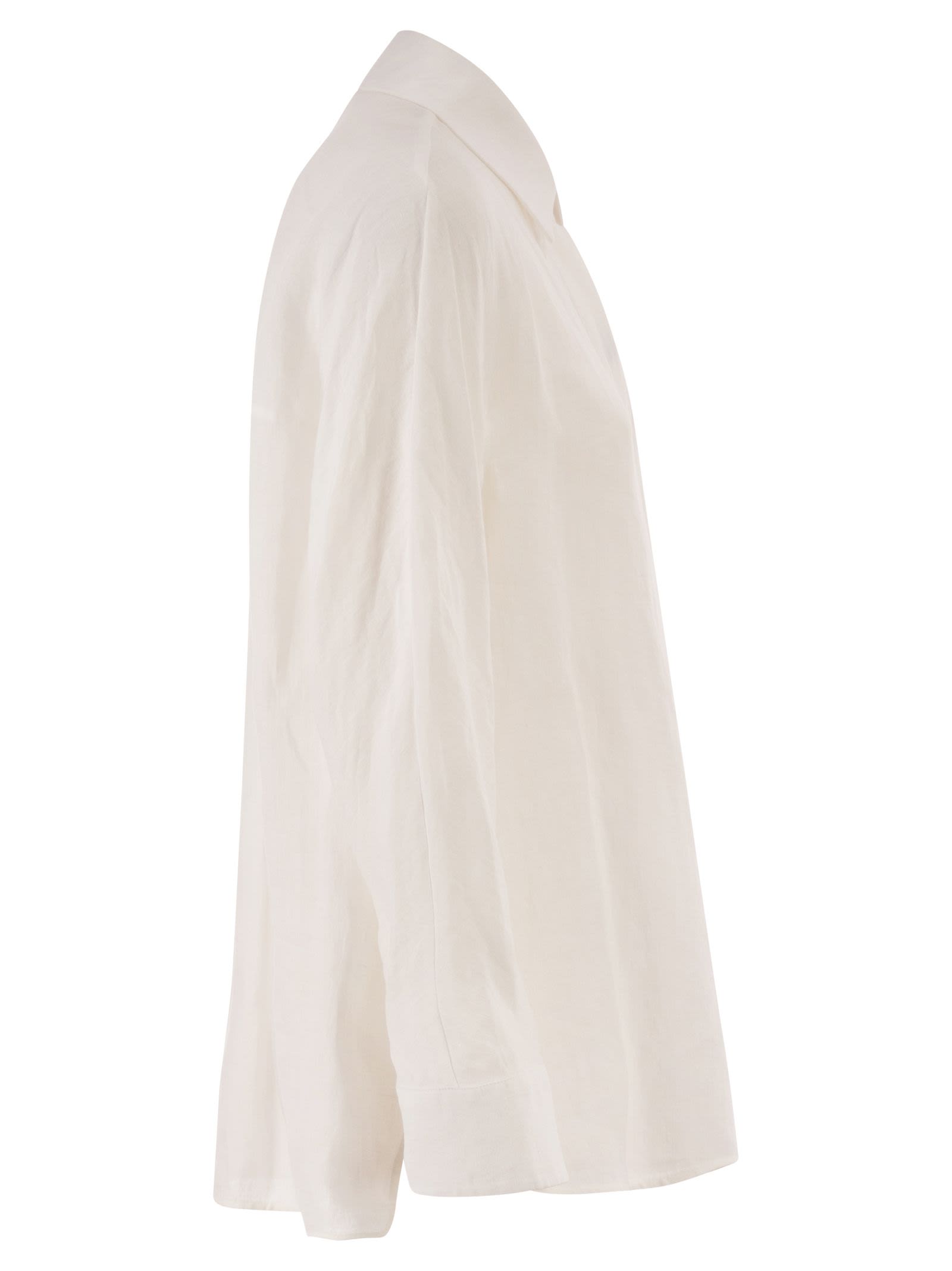 S Max Mara Women Smmgala - Linen Shirt With Fluid Silhouette And Patch Pocket S MAX MARA