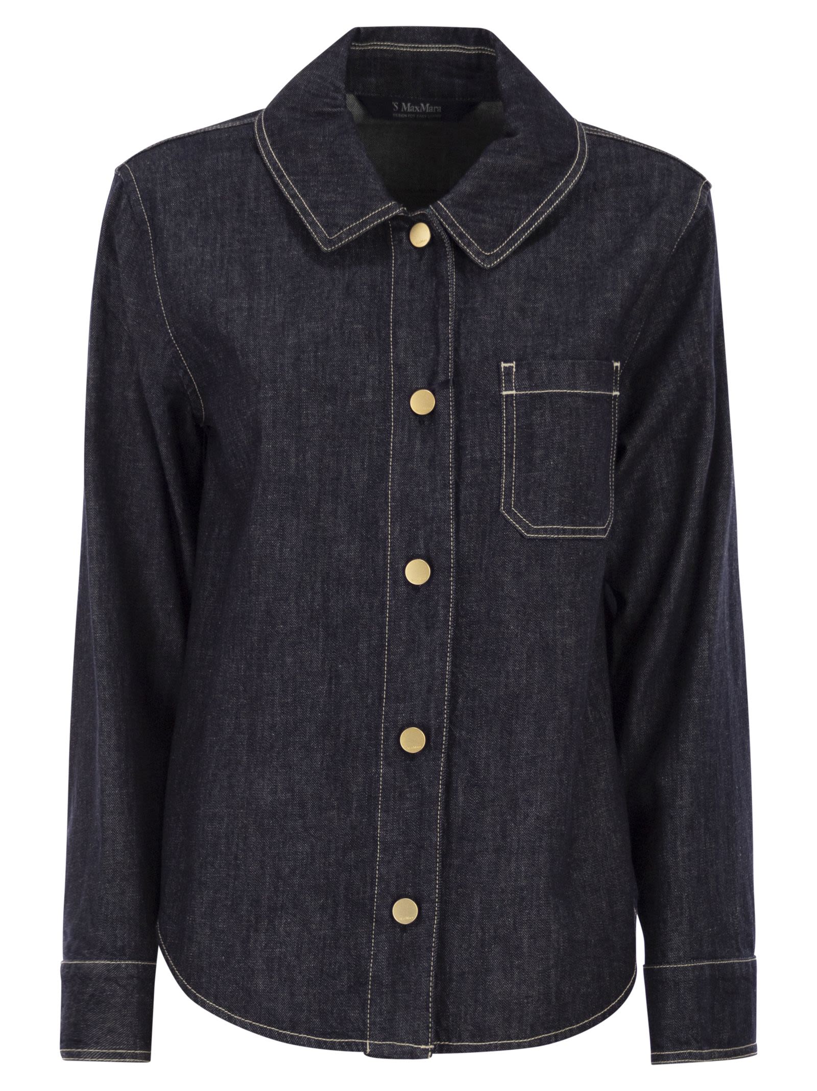 S Max Mara Women Smmenfasi - Cotton Denim Shirt S MAX MARA