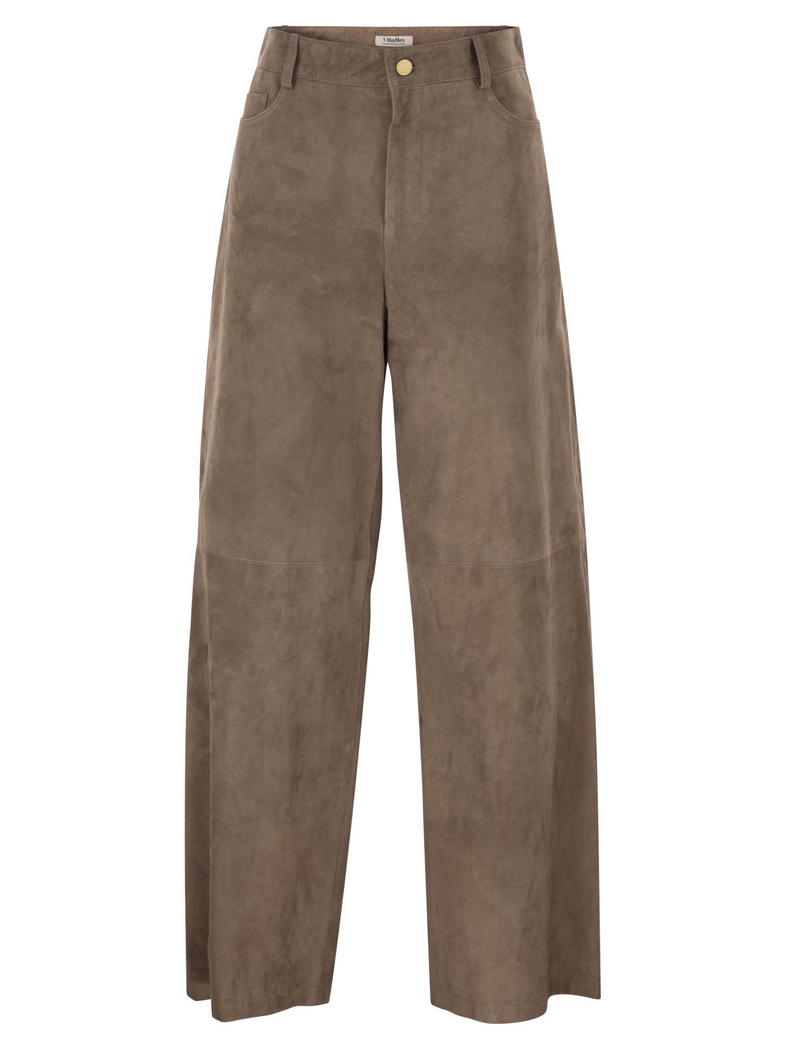 S Maxmara Women Smmfulmine - Wide-Leg Leather Trousers S MAX MARA