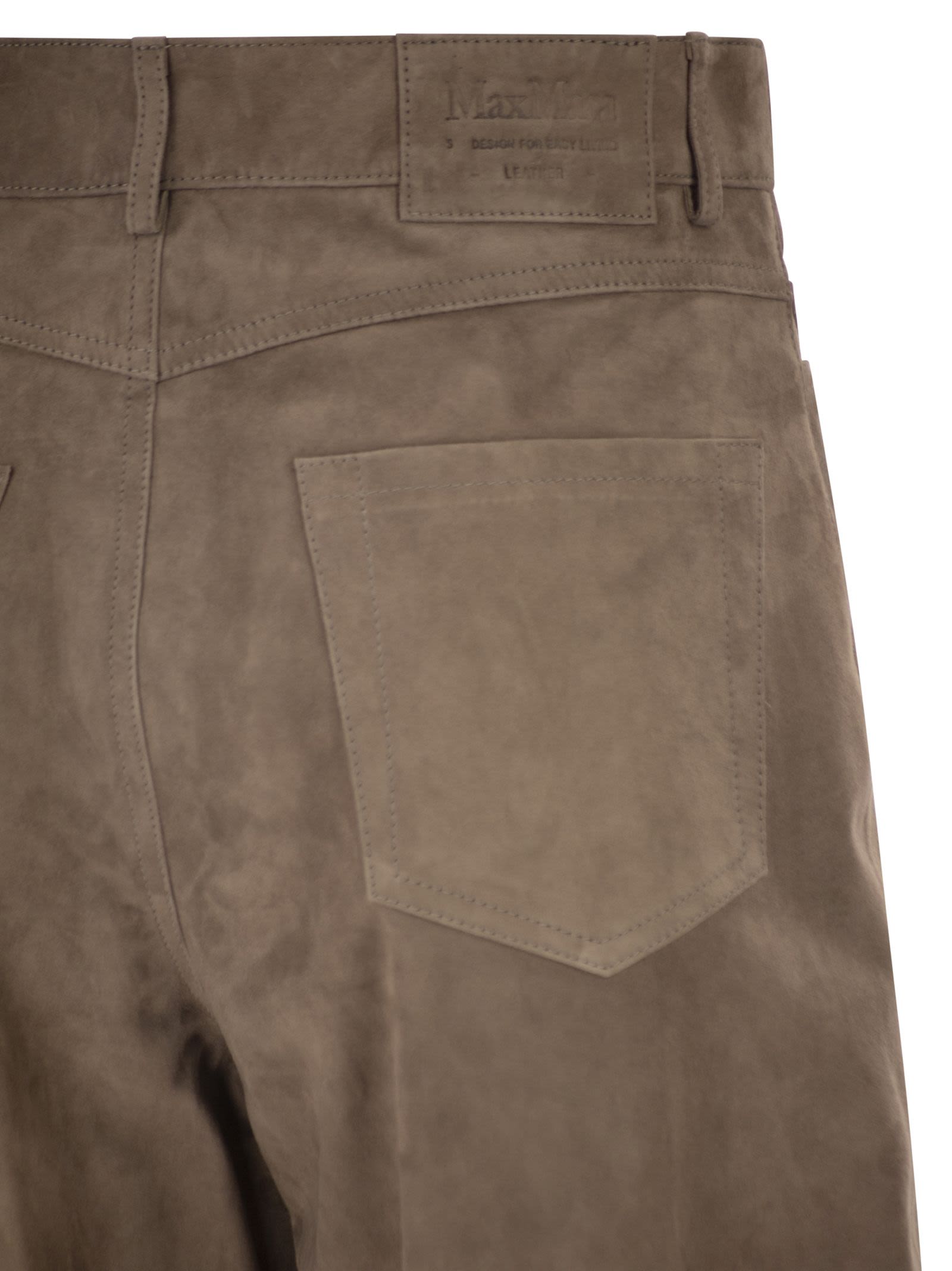 S Maxmara Women Smmfulmine - Wide-Leg Leather Trousers S MAX MARA