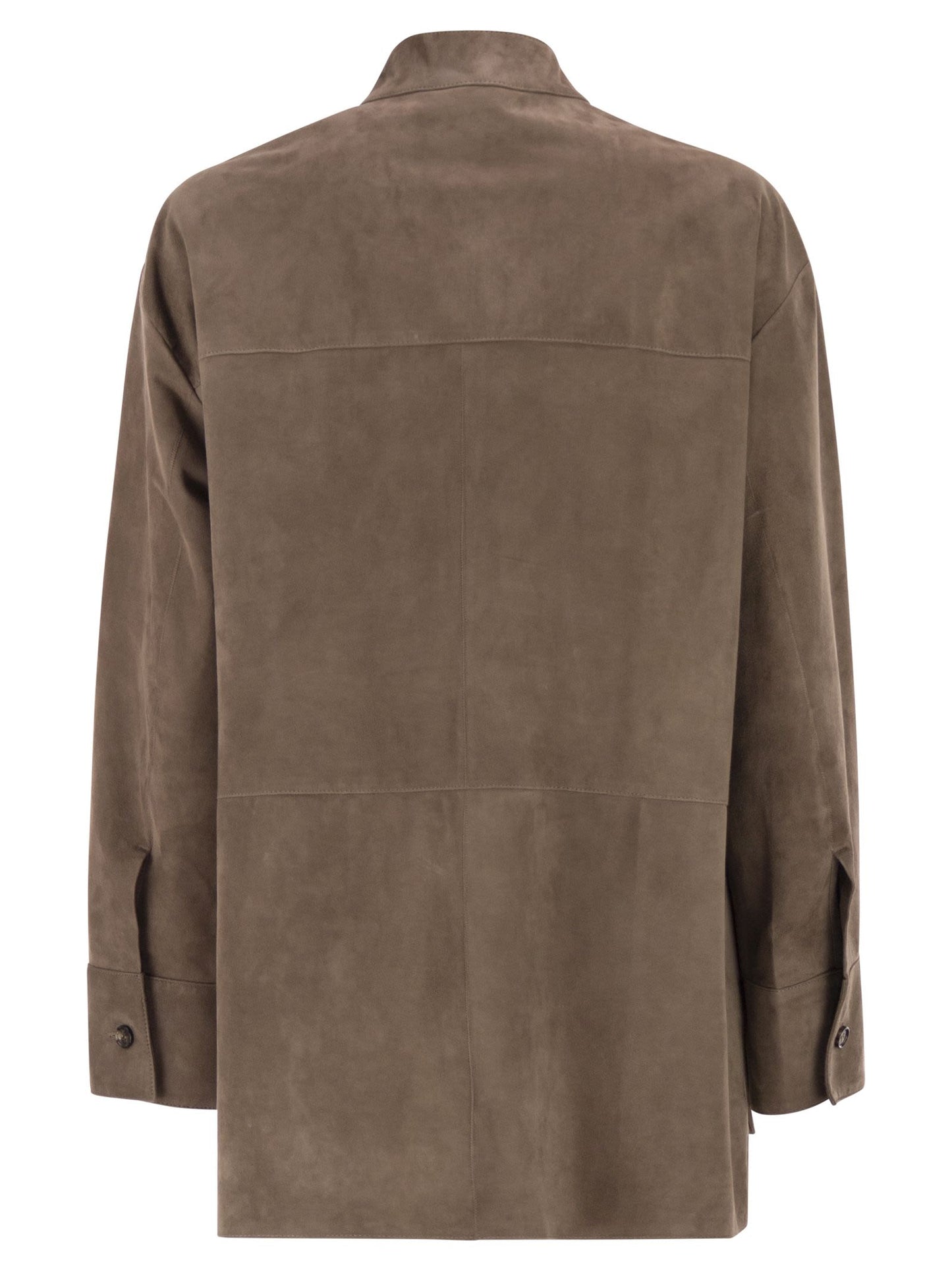 S Max Mara Women Smmelodia - Suede Jacket With Topstitching S MAX MARA