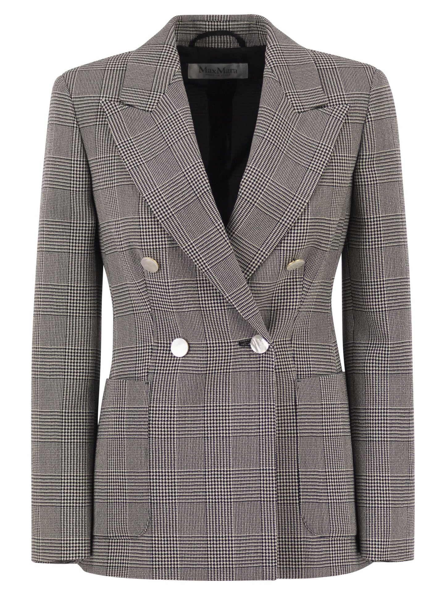 Max Mara Women Mxmaccordo - Double-Breasted Prince Of Wales Virgin Wool Blazer MAX MARA
