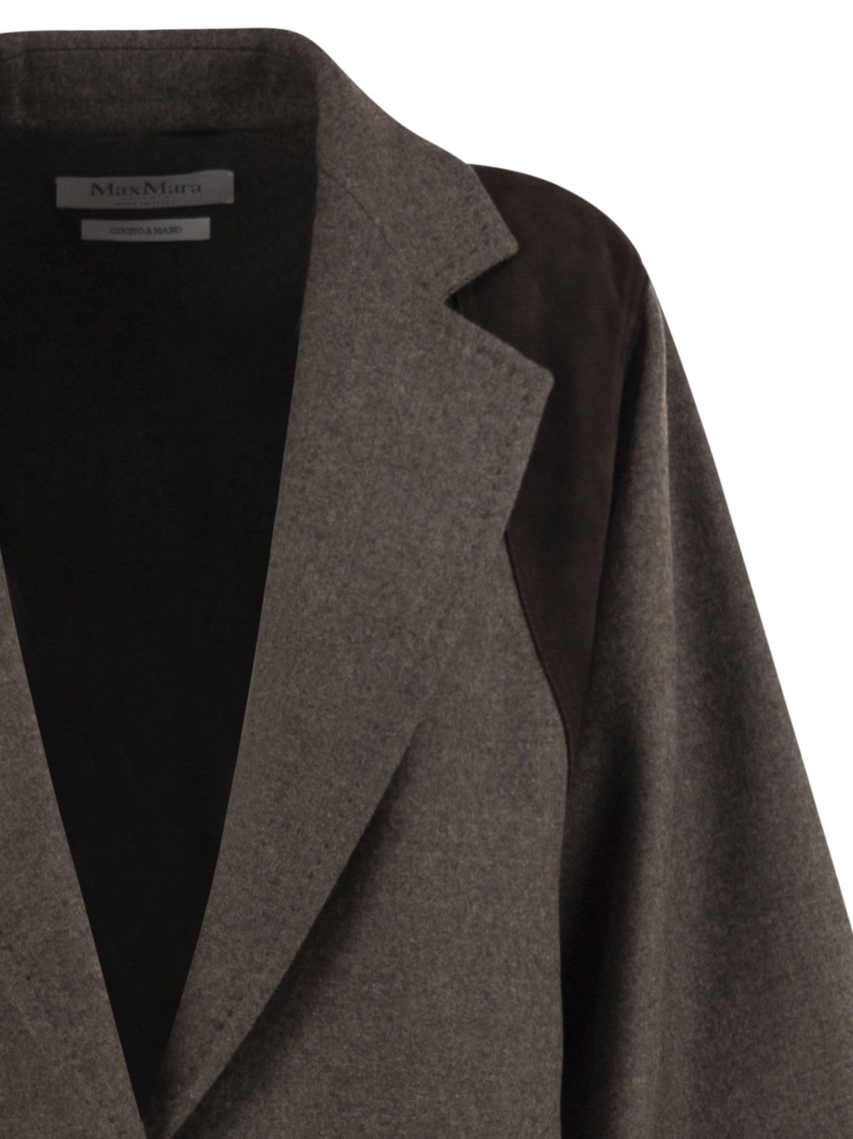 Max Mara Women Mxsfenice - Single-Breasted Virgin Wool Blazer With Lambskin Details MAX MARA
