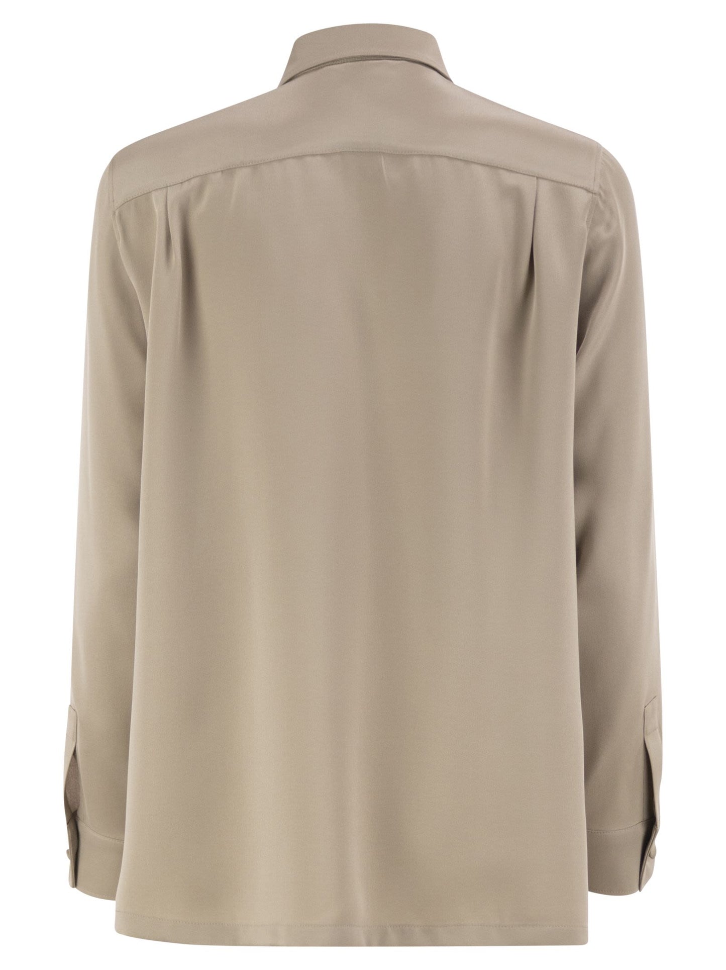 Max Mara Women Mxmgeranio - Pure Silk Shirt With Embroidered M Logo MAX MARA