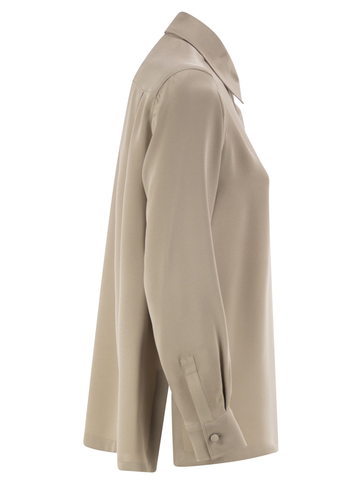 Max Mara Women Mxmgeranio - Pure Silk Shirt With Embroidered M Logo MAX MARA
