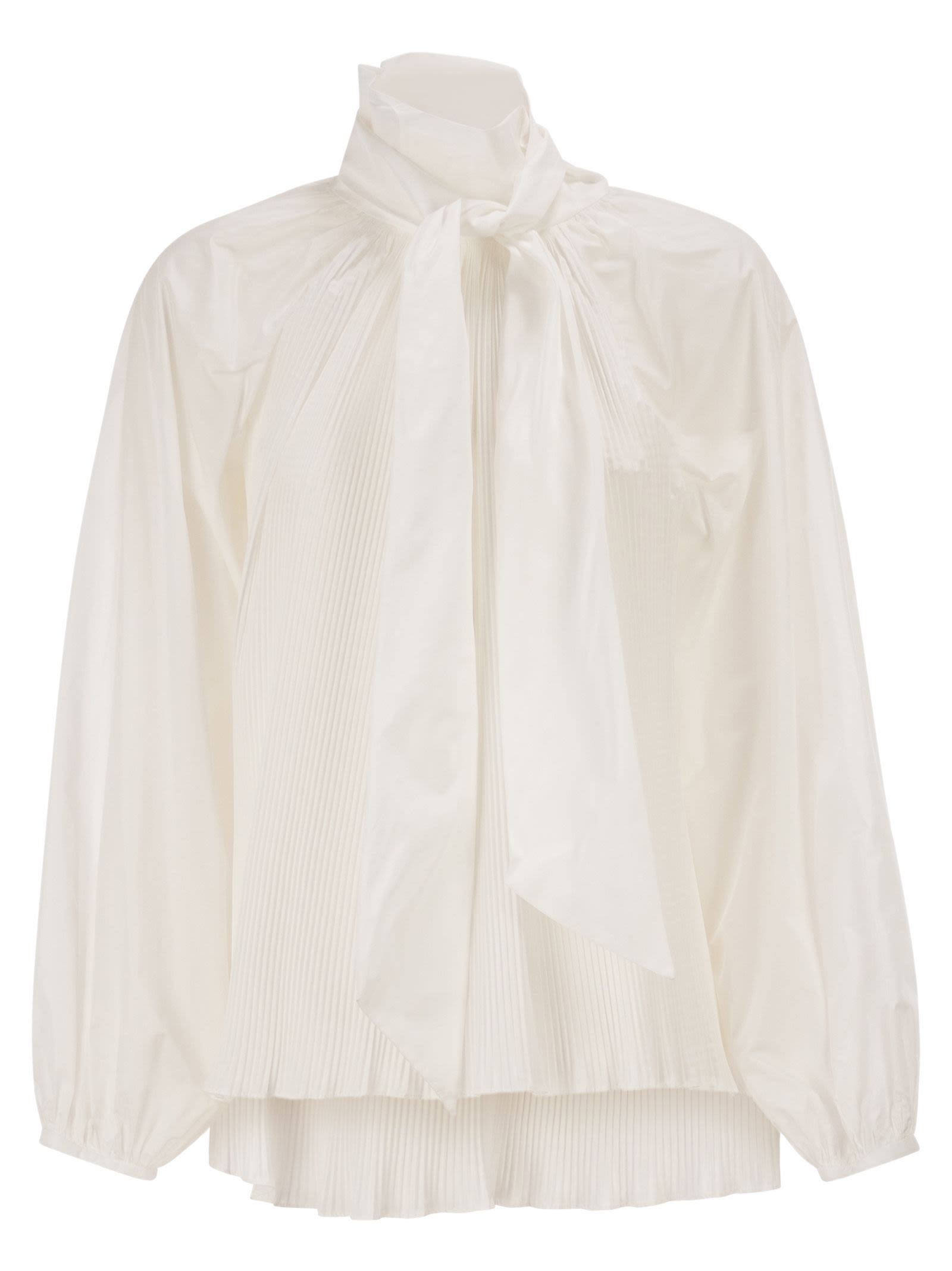 Max Mara Women Mxevalle - Pleated Blouse With Neck Bow MAX MARA