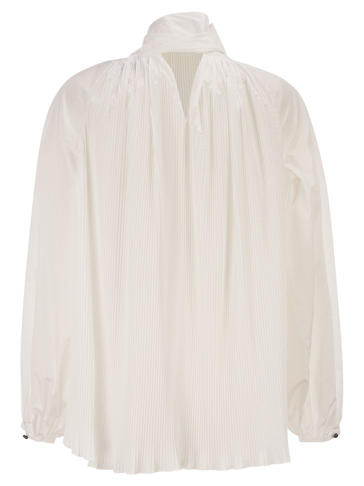 Max Mara Women Mxevalle - Pleated Blouse With Neck Bow MAX MARA