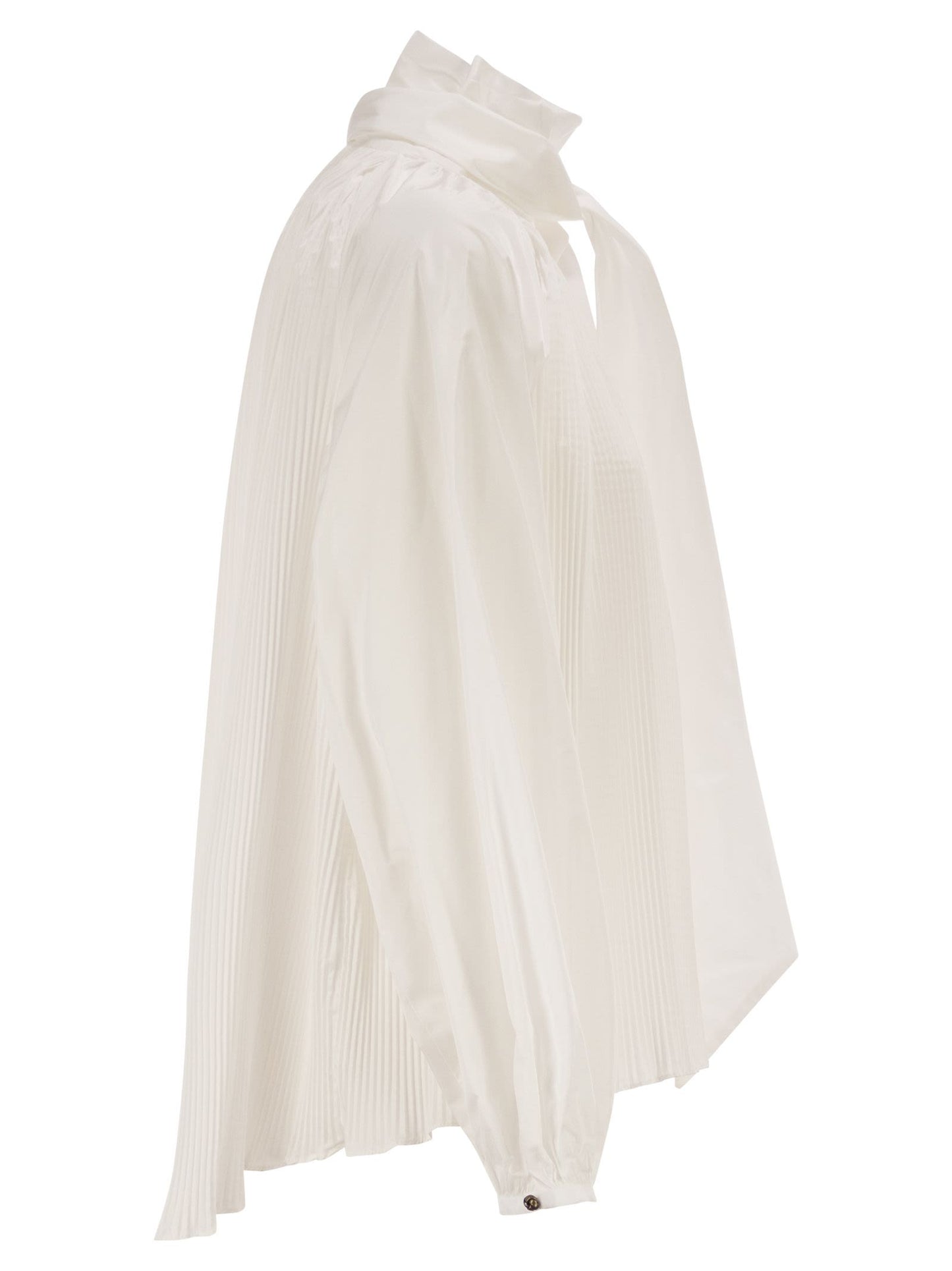 Max Mara Women Mxevalle - Pleated Blouse With Neck Bow MAX MARA