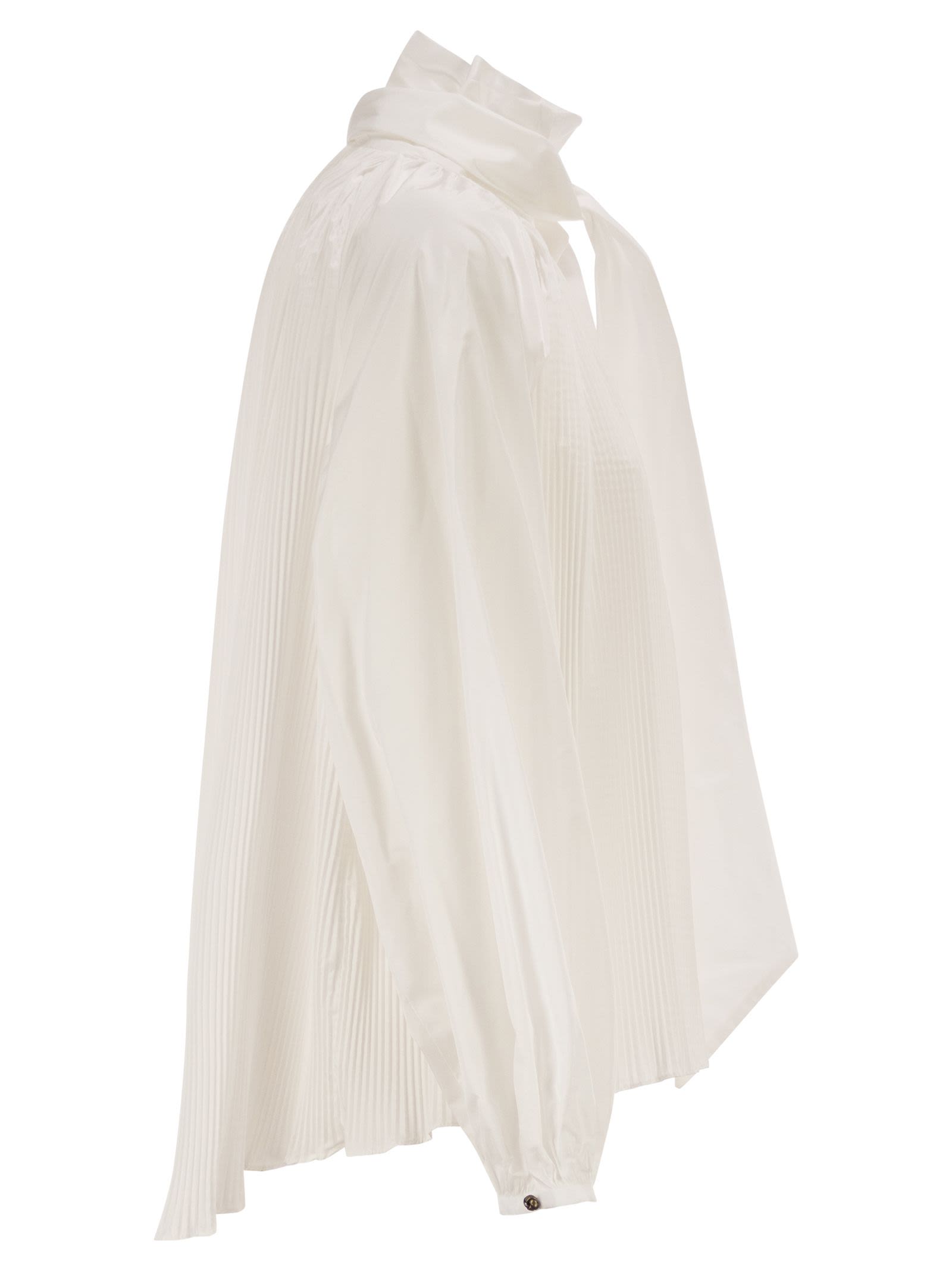 Max Mara Women Mxevalle - Pleated Blouse With Neck Bow MAX MARA