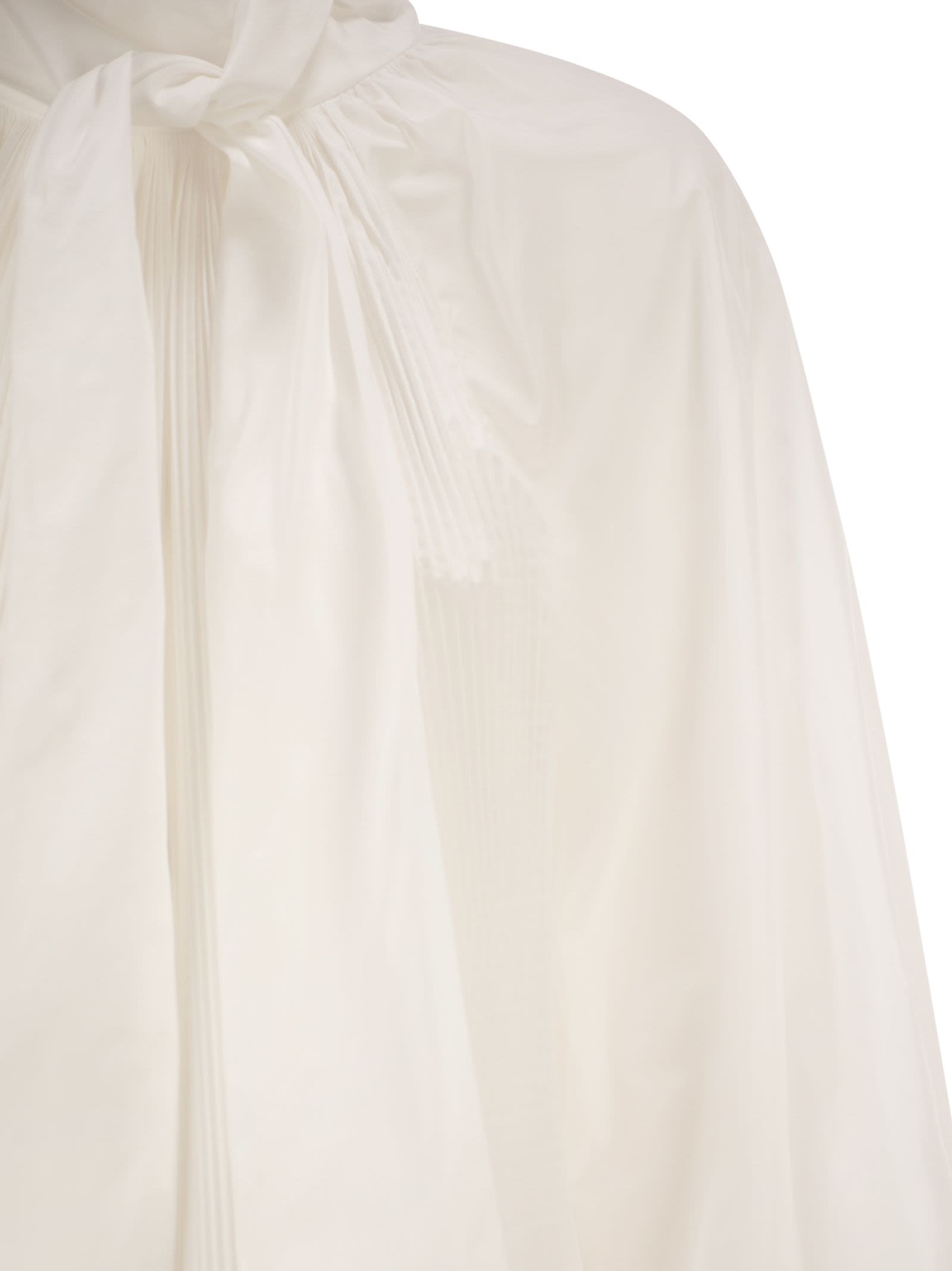 Max Mara Women Mxevalle - Pleated Blouse With Neck Bow MAX MARA